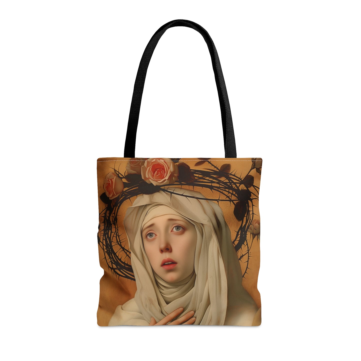 Saint Catherine de Ricci Tote Bag - Large Medium Small Faith Art Bag - Catholic Faith Art purse - Double Sided
