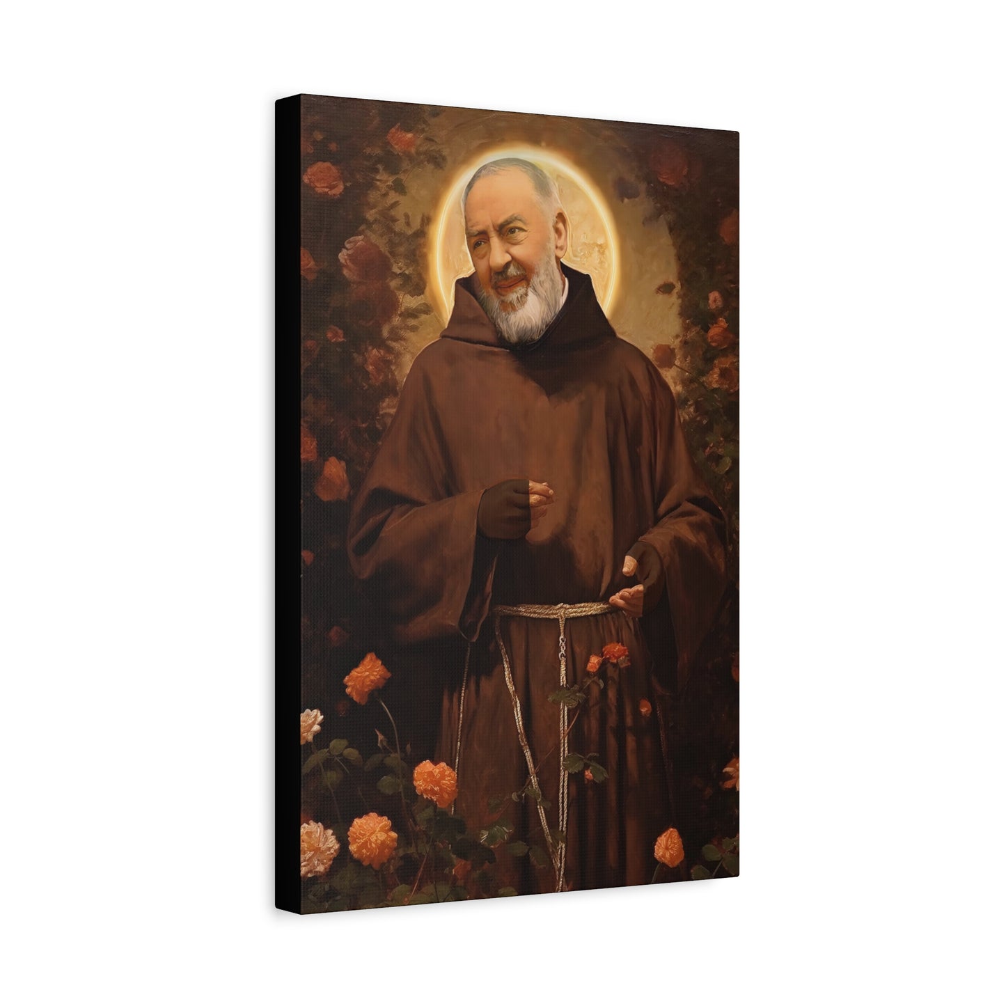 Saint Padre Pio - Museum Wrapped Canvas - Sanctified Souls Print - Religious Art for your Home