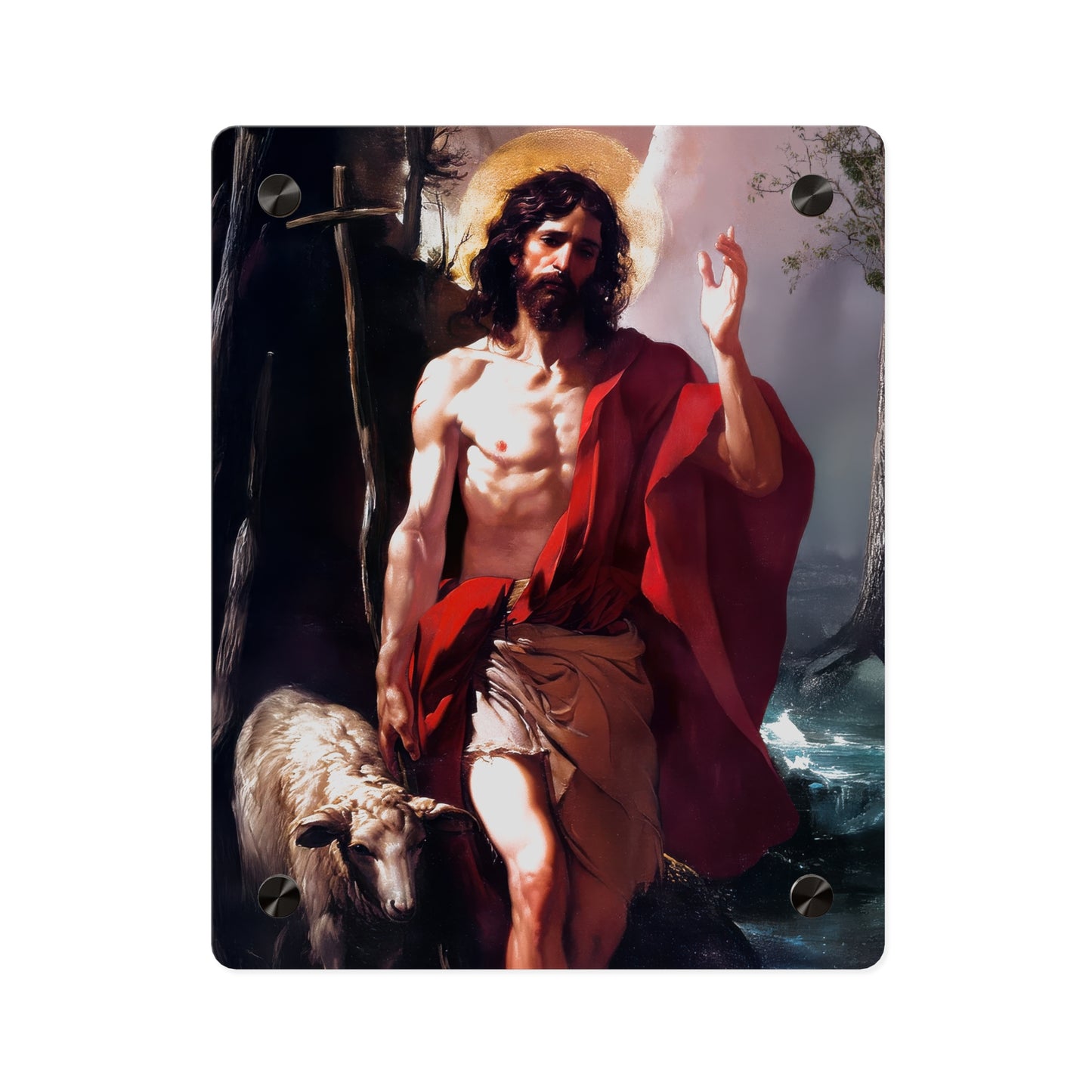 Saint John the Baptist  Wall Art Panel - Ready to Hang Acrylic Print - Catholic Saint Art - Patron Saint Print - No Frame needed