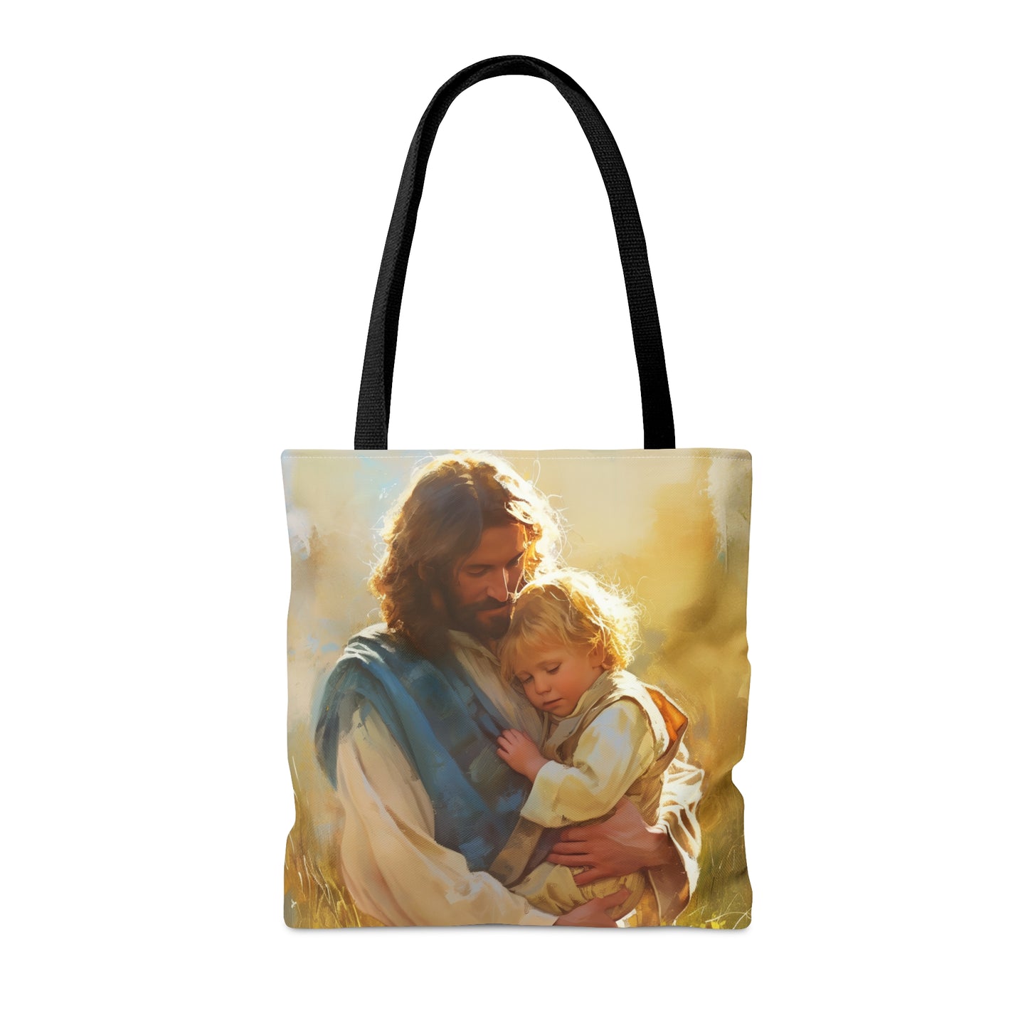 Jesus, Guardian of Innocence Tote Bag - Large Medium Small Faith Art Bag - Catholic Faith Purse - Religious Carry All