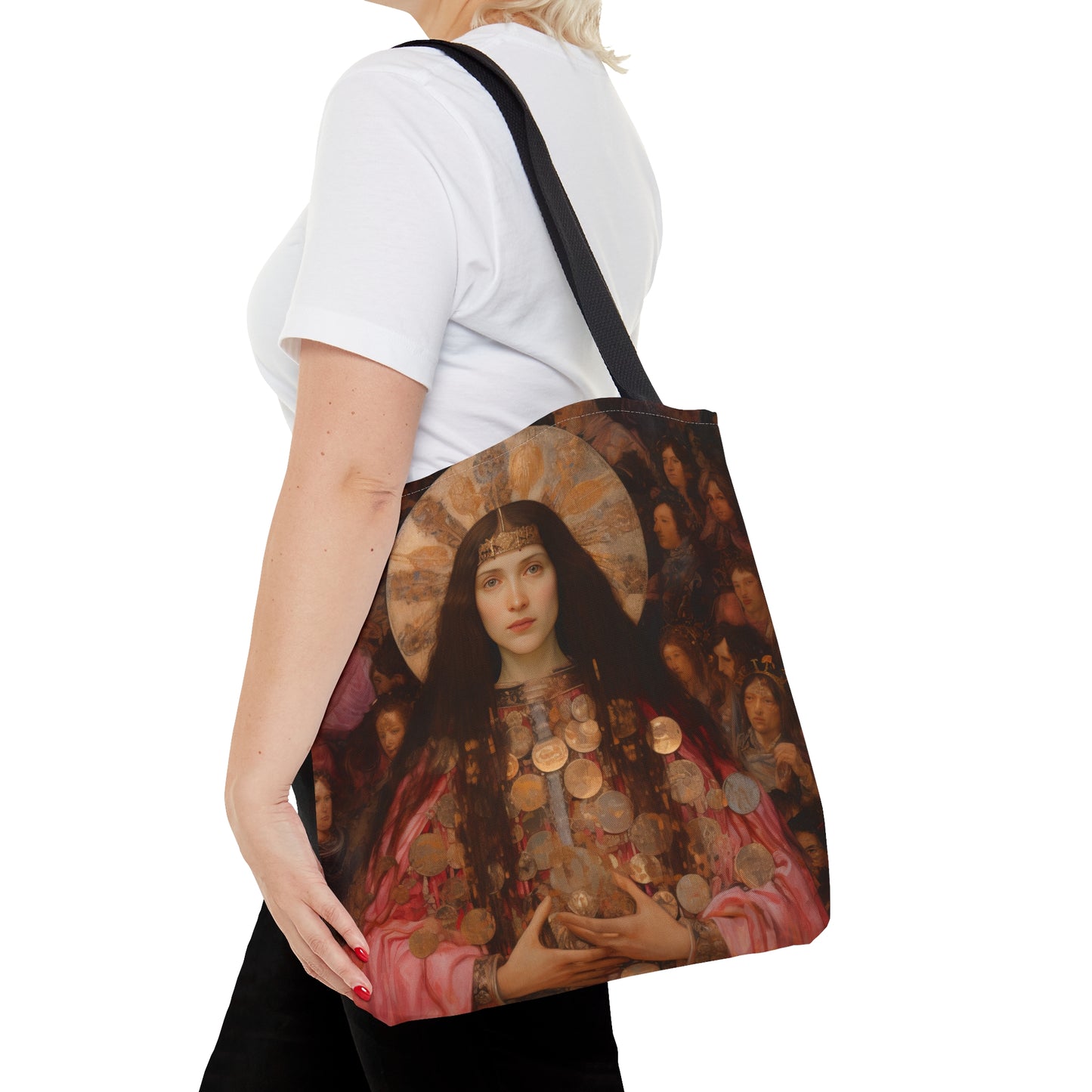 Saint Praxedes Tote Bag - Purse - Three sizes - Large Medium Small Faith Art Bag - Catholic faith carry-all purse - Double Sided