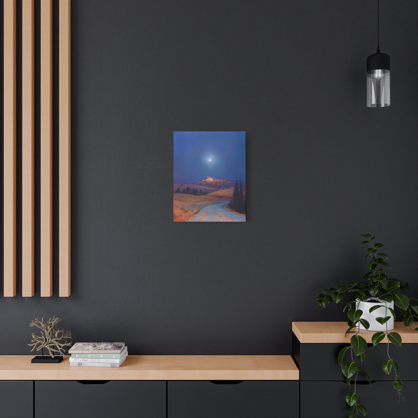 Bethlehem Wrapped in the Light of His Coming - Gallery Wrapped Canvas - Print - Religious Art for your Home - Catholic