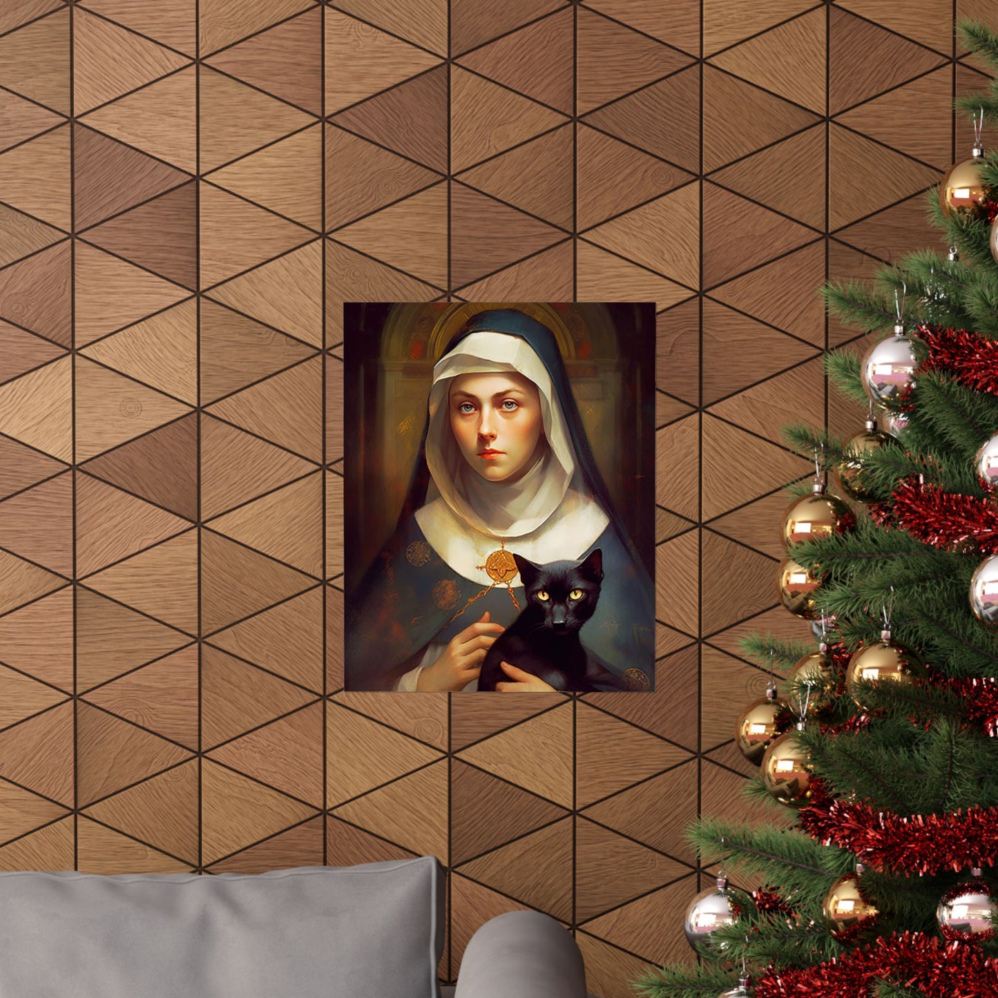 Saint Gertrude - Sanctified Souls Print - Multiple Sizes - Premium Matte Vertical Posters