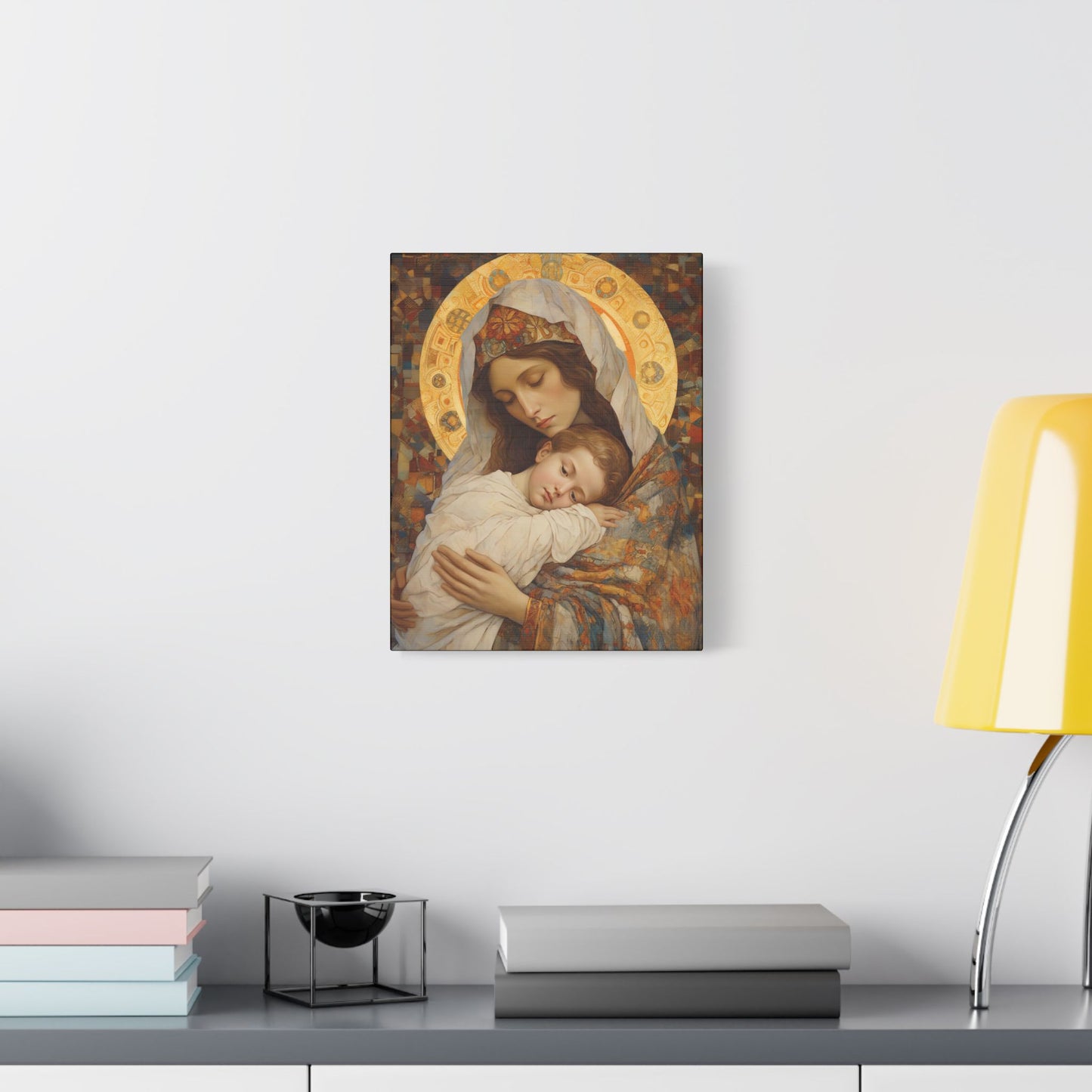 Cradle of Grace - Madonna and Christ Child - Museum Wrapped Canvas - Sanctified Souls Print - Religious Art for your Home - The Virgin Mary