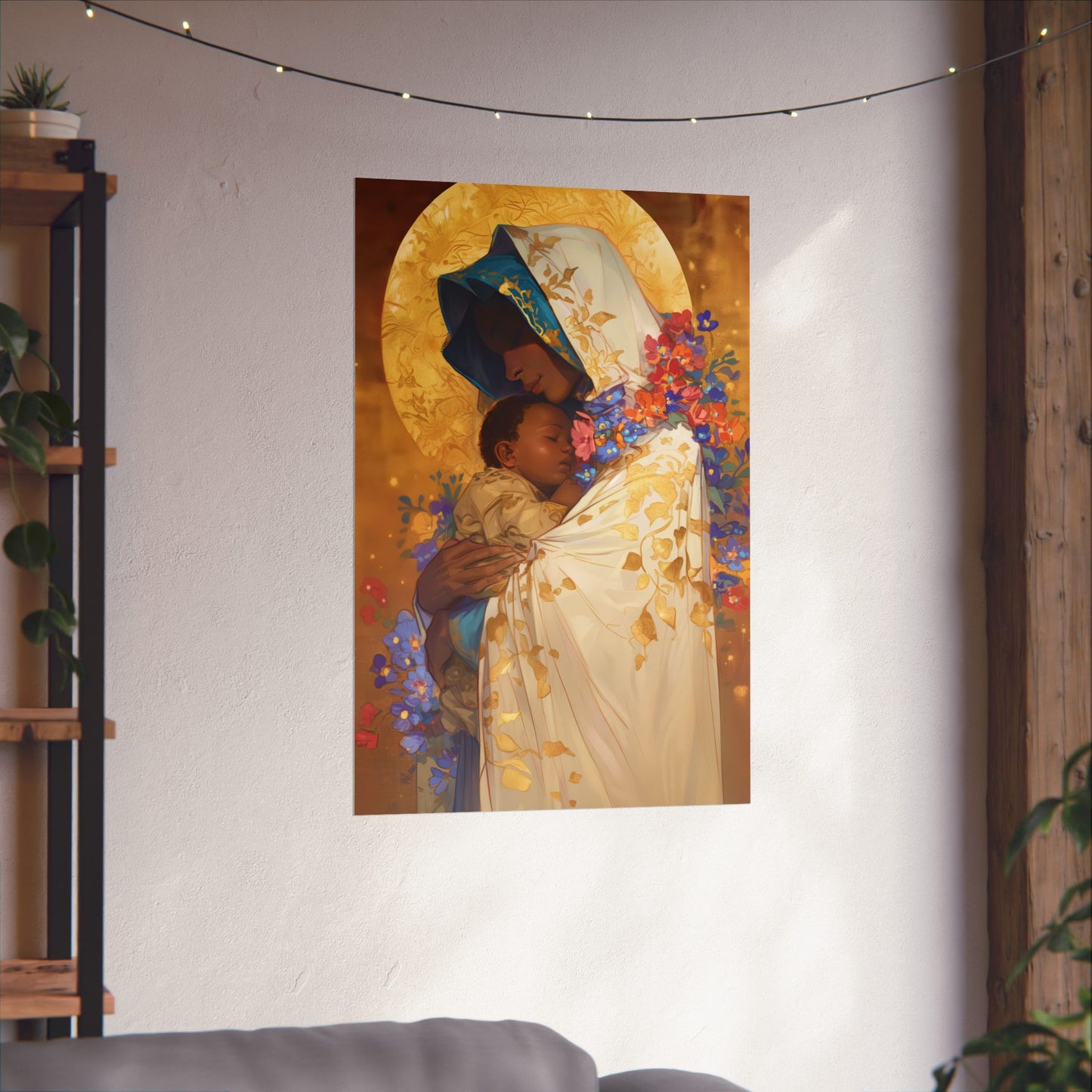 Divine Radiance- Our Lady of Kibeho's Blessing - Sanctified Souls Print - Multiple Sizes - Premium Posters - Catholic Art - Christian