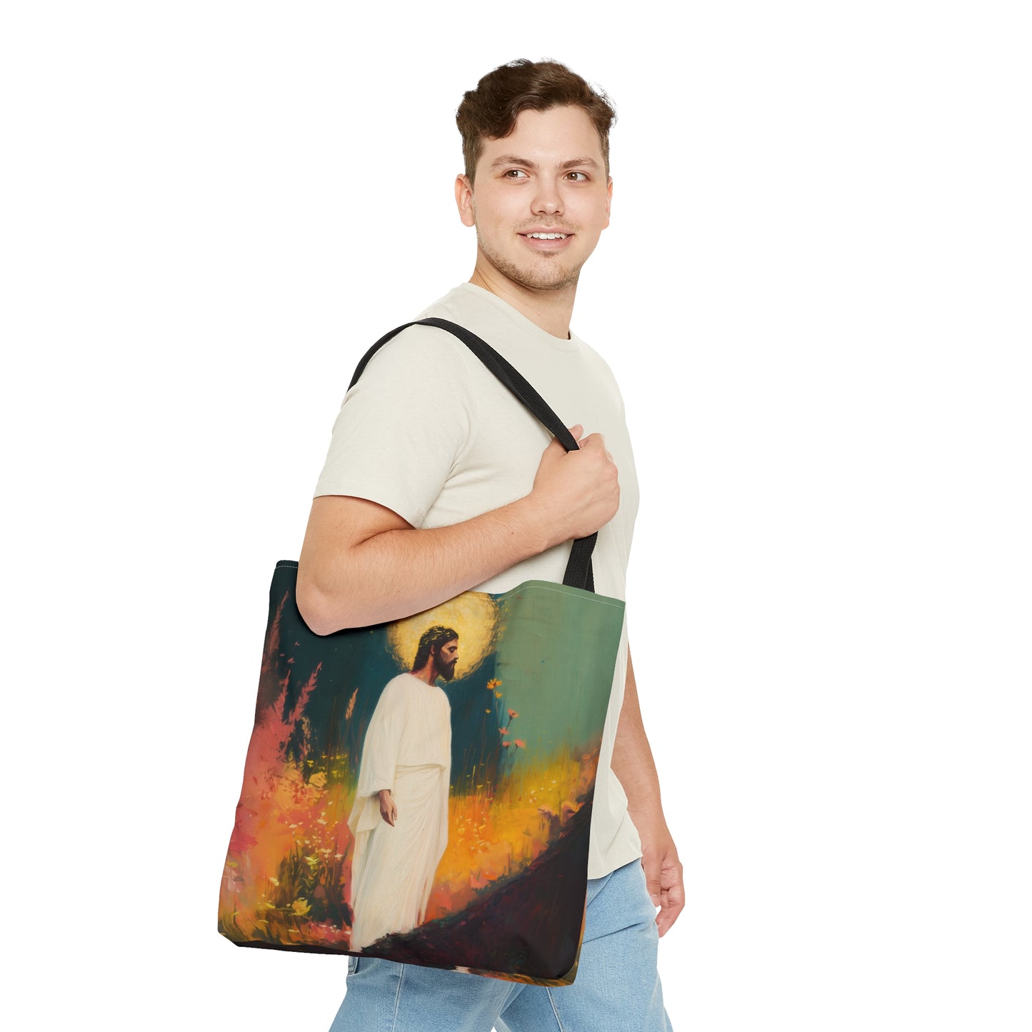 Christus Resurrexit (Christ Is Risen) Tote Bag - Large Medium Small Faith Art Bag - Catholic Faith Purse - Double Sided