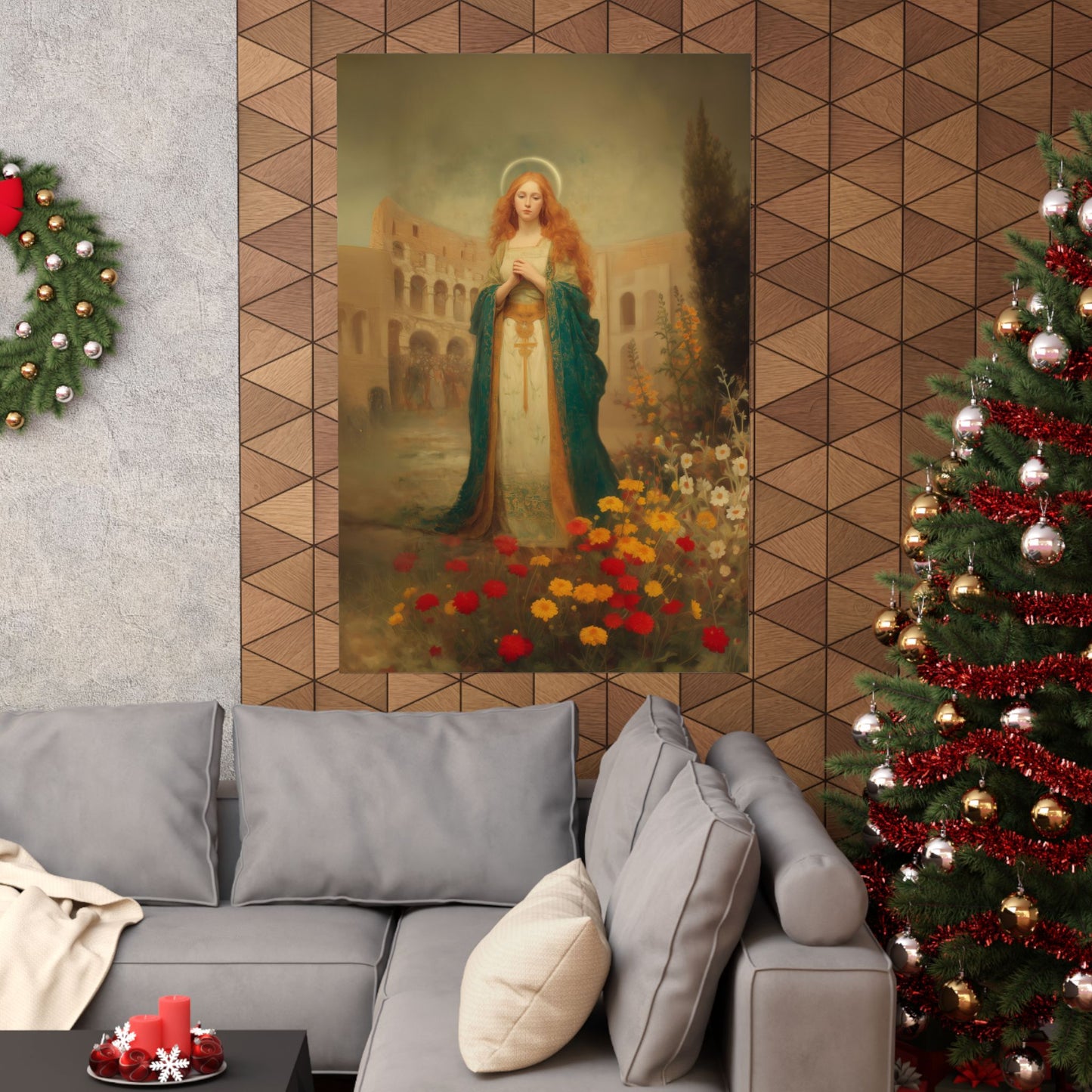 Saint Justina -  Catholic Art - Multiple Sizes - Premium Posters - Catholic Art - Christian Home - Catholic Saint Art