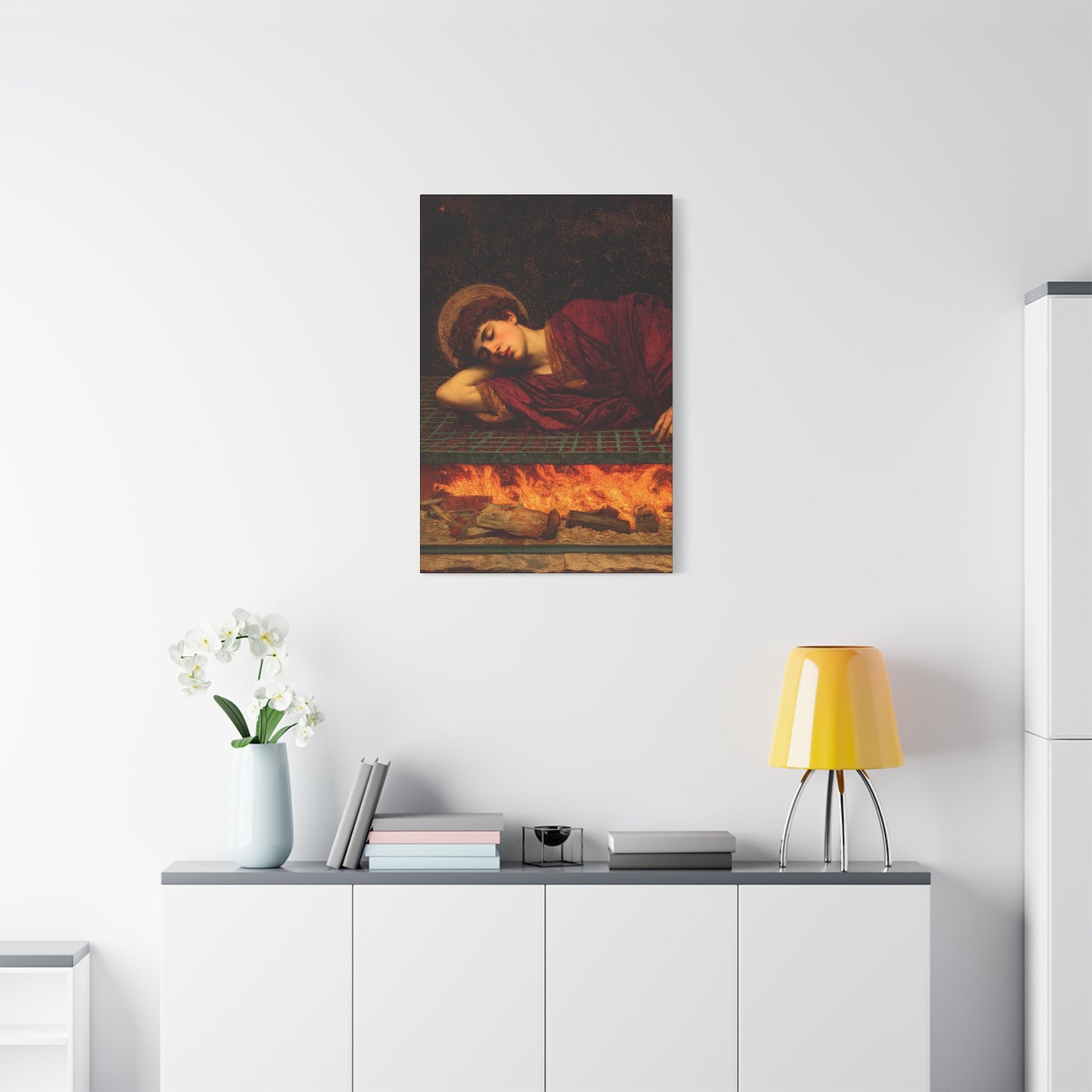 Saint Lawrence -  Museum Wrapped Canvas - Sanctified Souls Print - Religious Art for your Home - Catholic Patron Saint Art