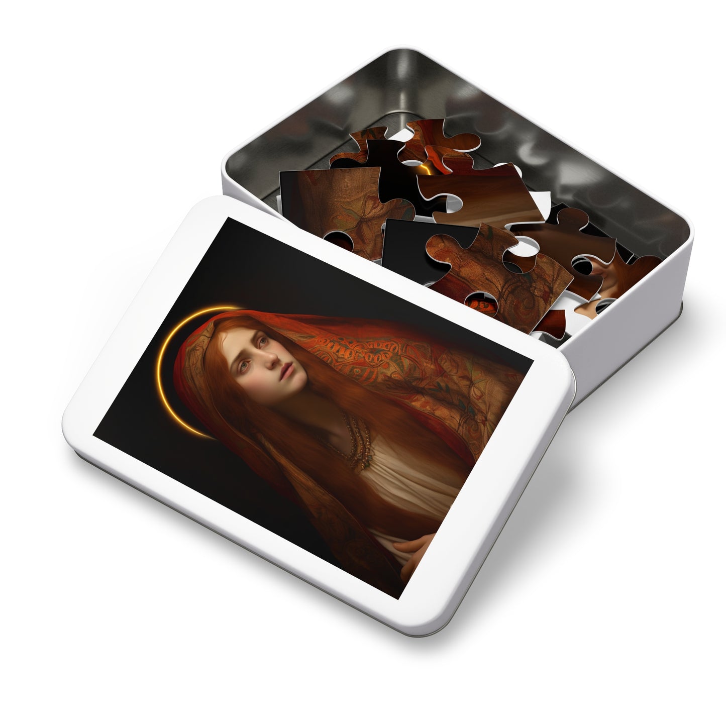 The Beloved Disciple - Mary Magdalene's Devotion - Puzzle and Keepsake Tin - Religious Jigsaw Puzzle (30, 110, 252, 500,1000-Piece)