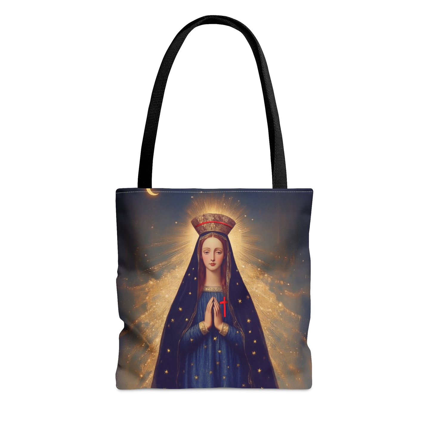 Our Lady of Pontmain - Tote Bag - Large Medium Small Faith Art Bag - Bible Study Faith Purse - Double Sided Prayer Tote - Catholic Saint
