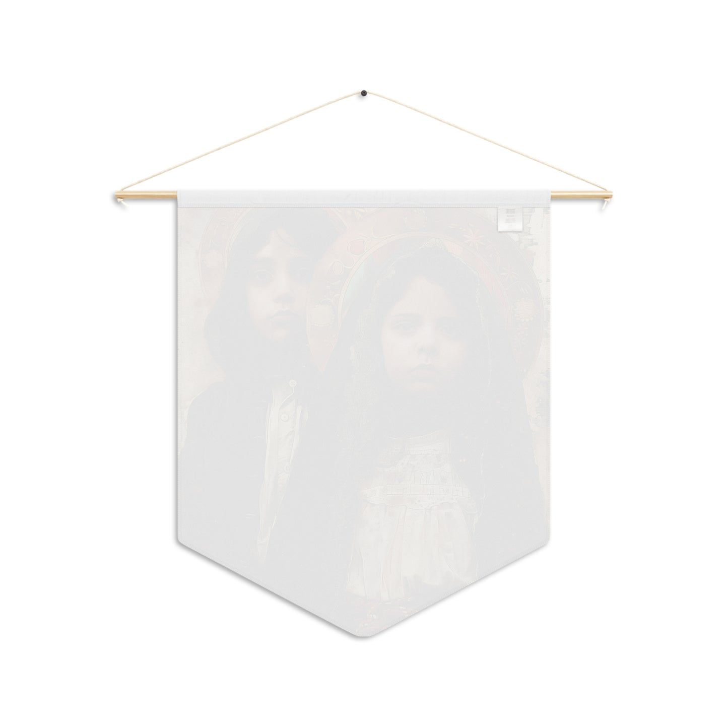 Saints Francisco and Jacinta Marto Wall Banner / Wall Hanging / Pennant - Religious Wall Tapestry - Catholic Art - 18" x 21"