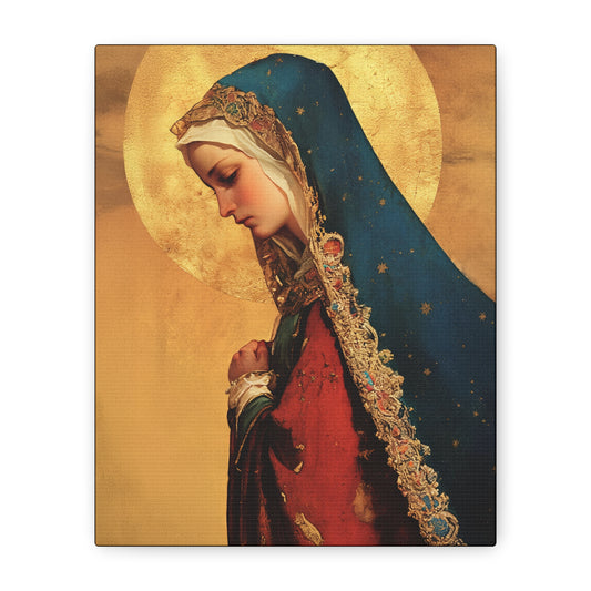 Our Lady of Mercy / Our Lady of Ransom - Multiple Sizes - Catholic Home art - Museum Wrapped Canvas - Sanctified Souls Print - Mother Mary