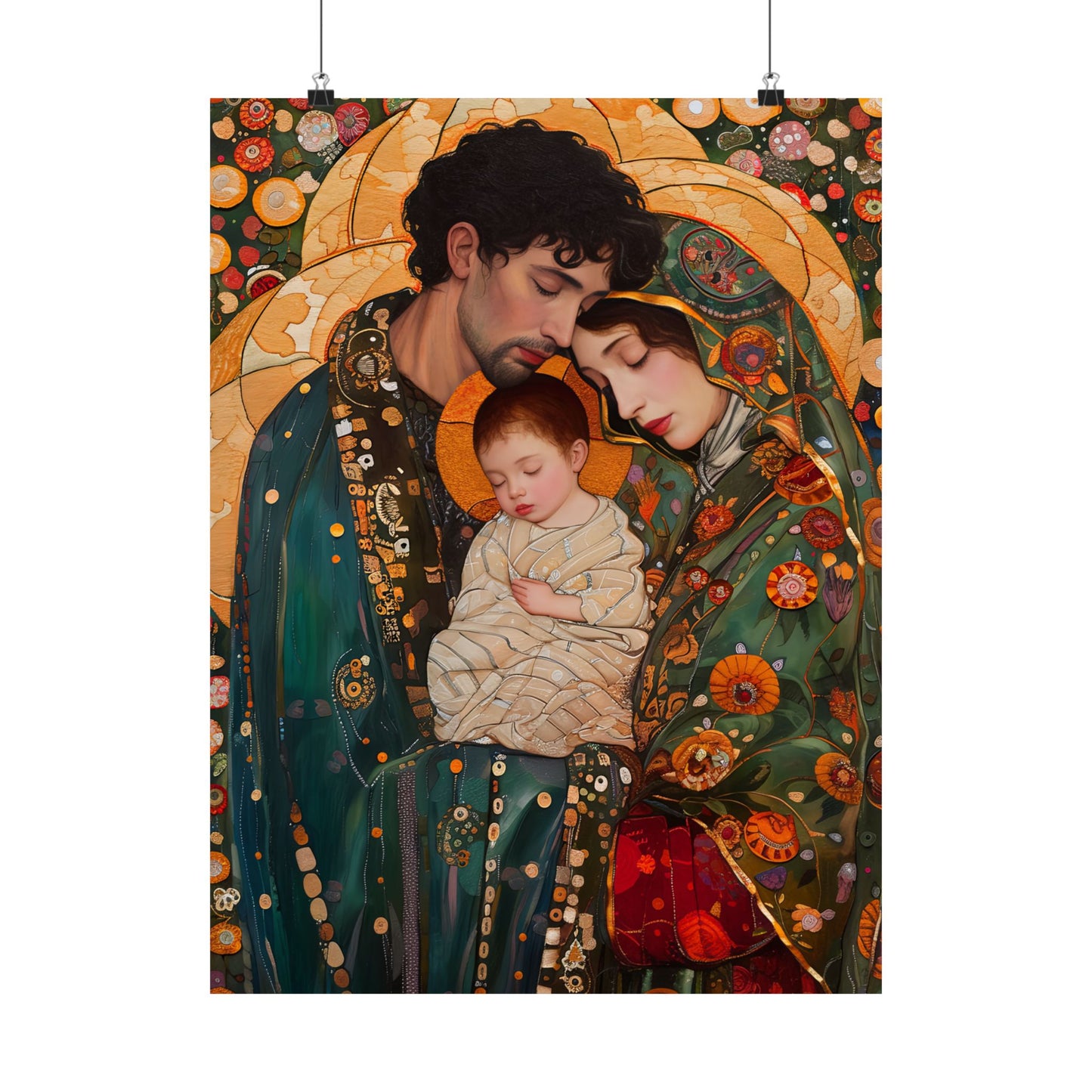 Guiding Light - The Holy Family - Sanctified Souls Print - Multiple Sizes - Premium Matte Vertical Posters - Jesus, Mary, Joseph