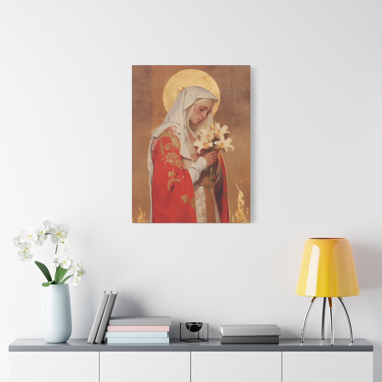 Saint Faith of Agen - Gallery Wrapped Canvas - Print - Religious Art for your Home - Catholic Art