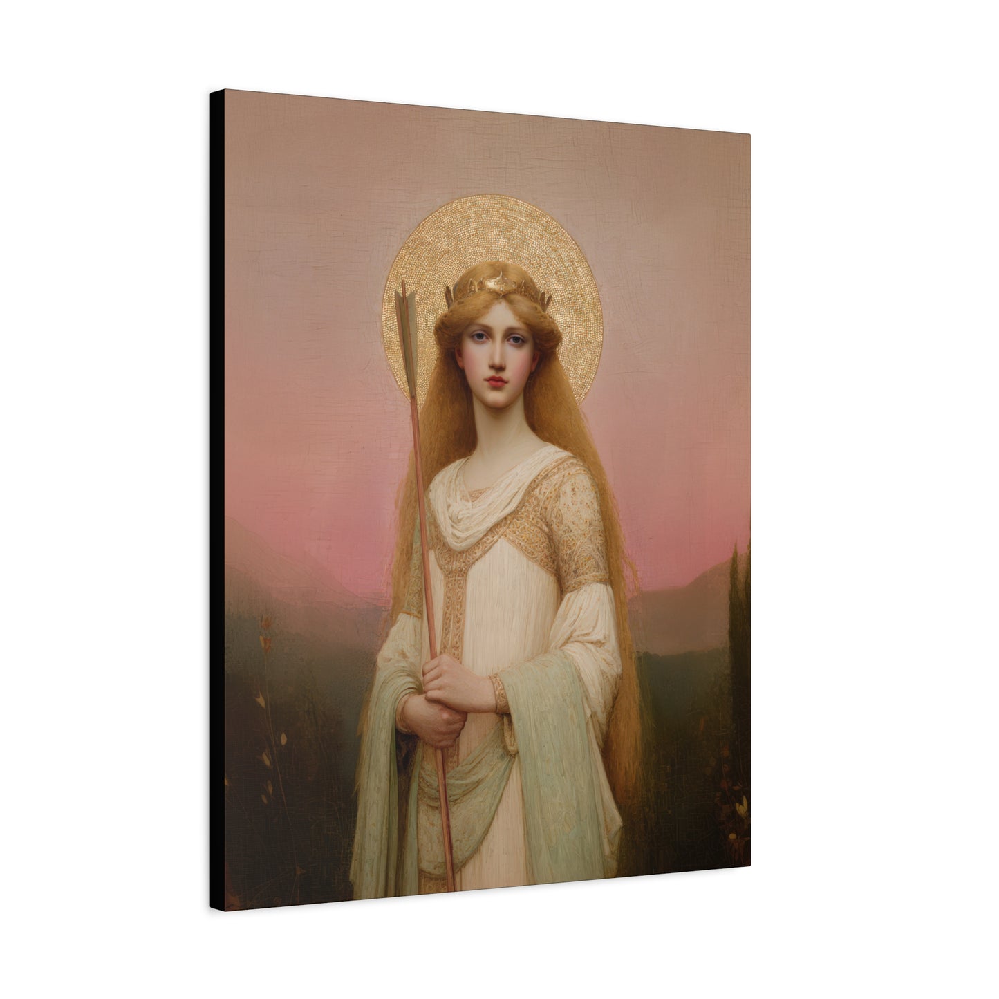 Saint Ursula -  Museum Wrapped Canvas - Sanctified Souls Print - Religious Art for your Home - Catholic Patron Saint Art