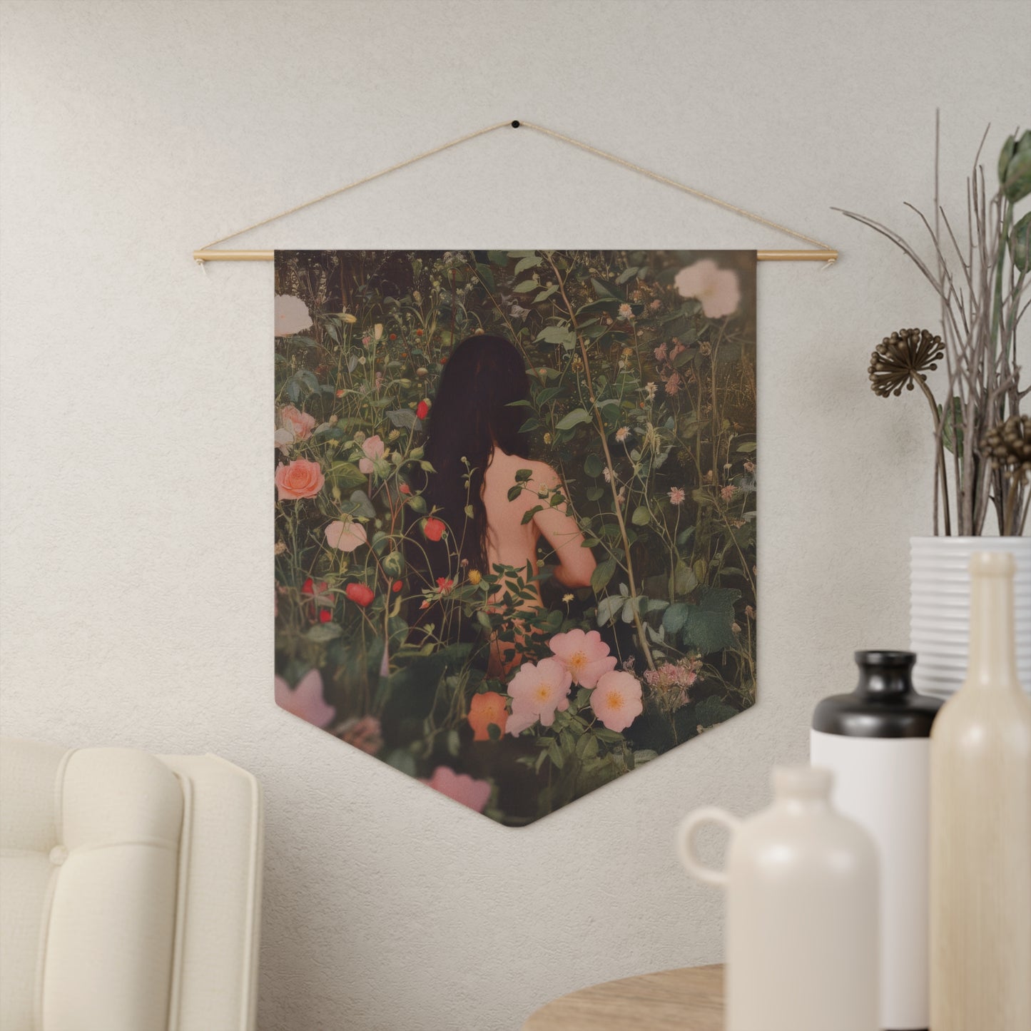 Saint Eve - The First Mother - Pennant / Banner / Wall Hanging - Prayer room art - Catholic Home Art - Large Saint Art - 18" x 21"