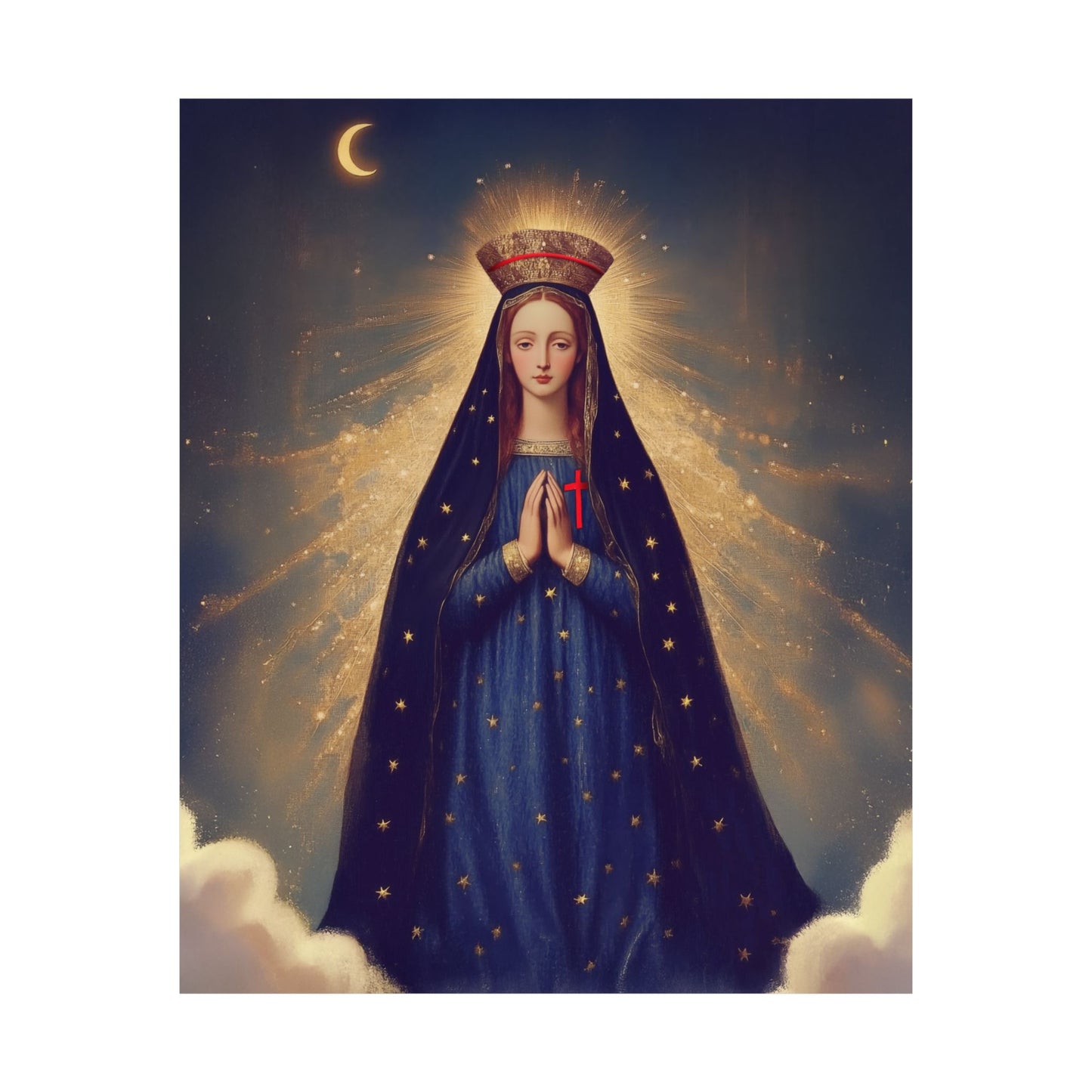Our Lady of Pontmain -  Sanctified Souls Print - Multiple Sizes - Premium Posters - Catholic Art - Christian Home - Mother Mary Art