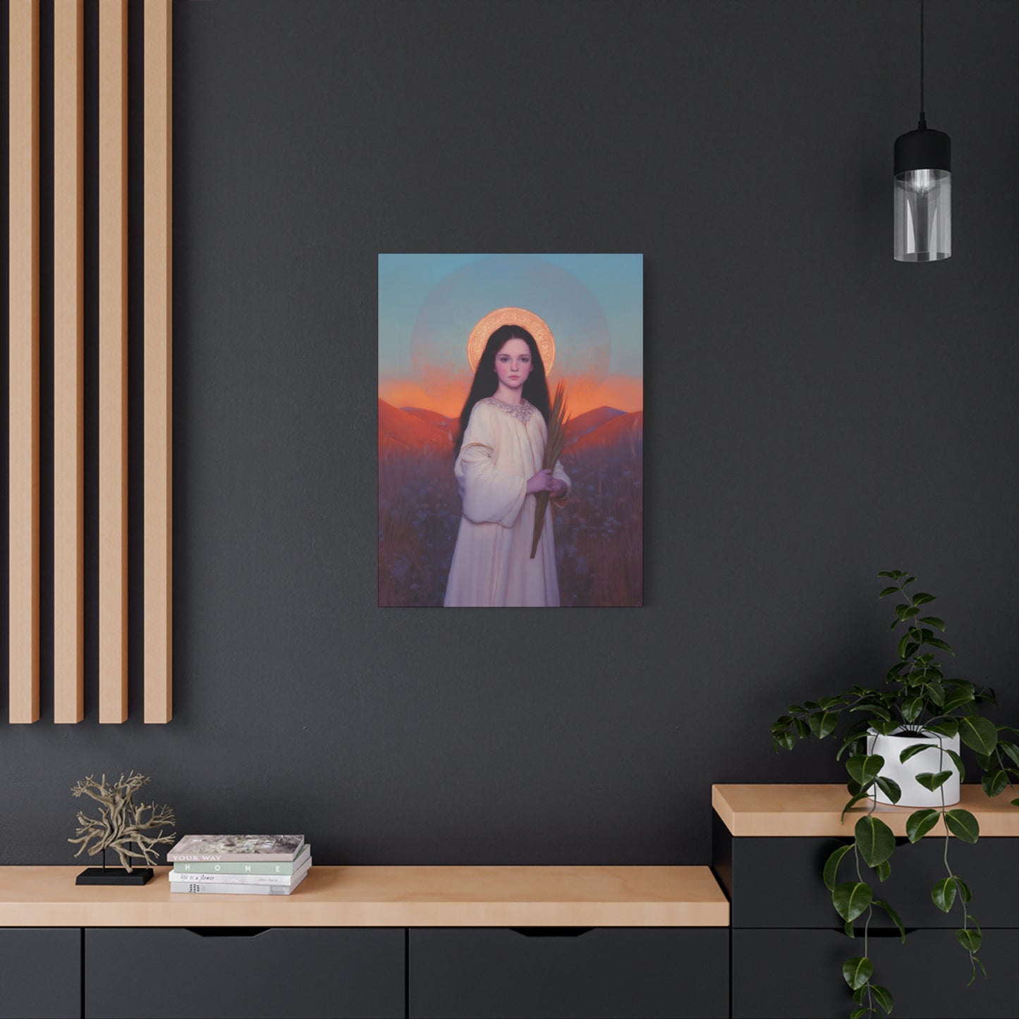 Saint Hope - Multiple Sizes - Catholic Home art - Museum Wrapped Canvas - Sanctified Souls Print - Martyr Saint