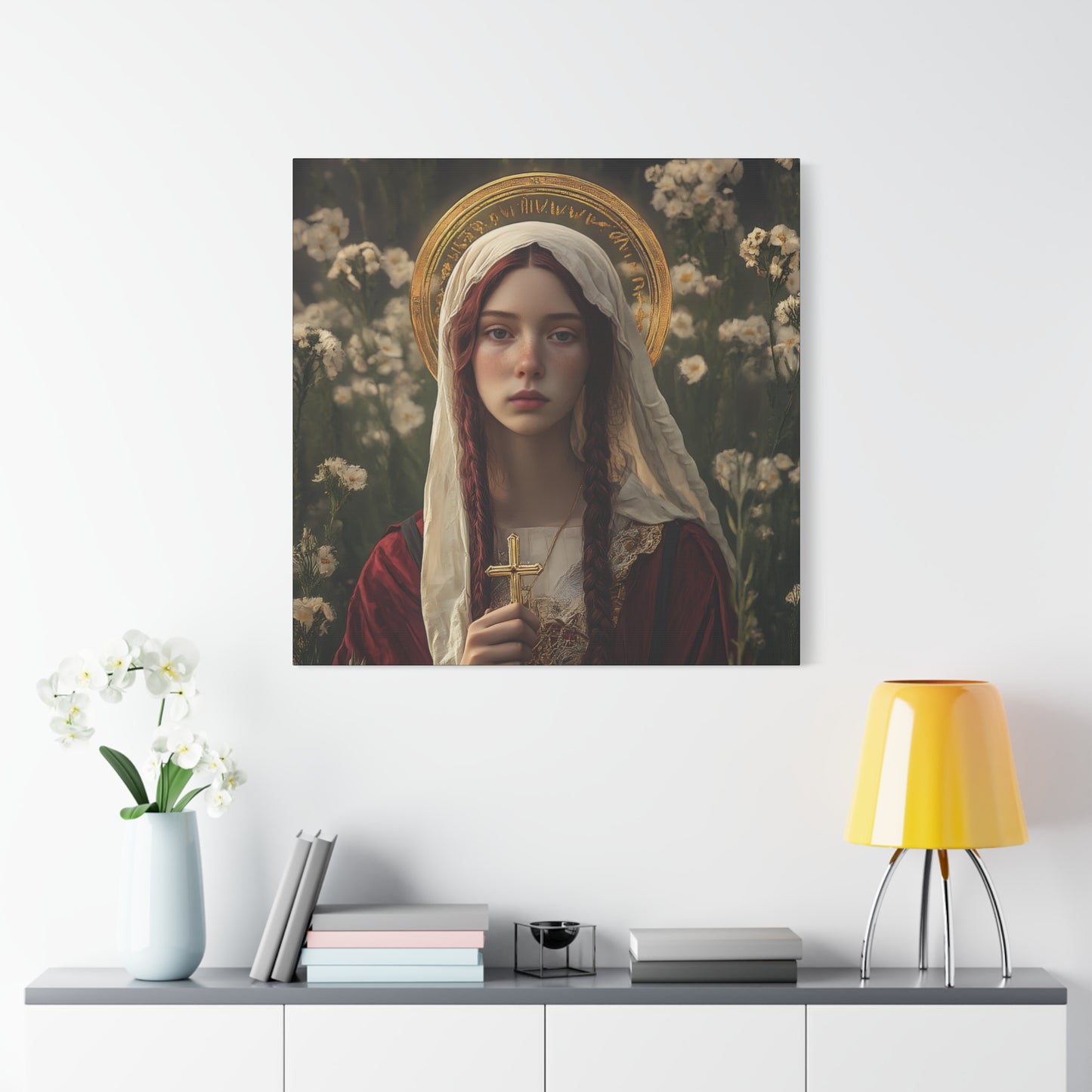 Saint Hilaria - Gallery Wrapped Canvas - Print - Religious Art for your Home - Catholic Art