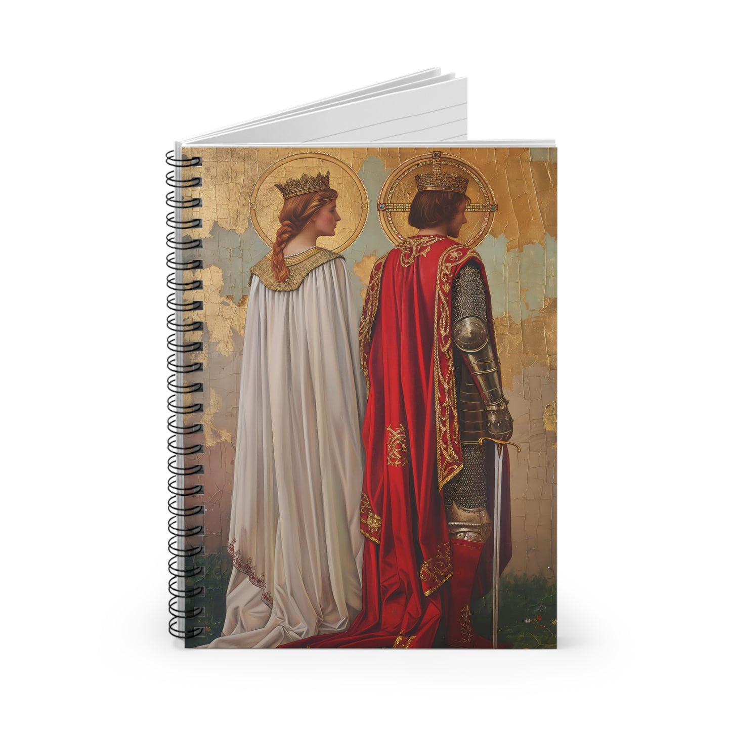 Saint Gwladys and Saint Gwynlly  - Sanctified Souls Art - Religious - Spiral Notebook - Ruled Line - Catholic Religious art present gift