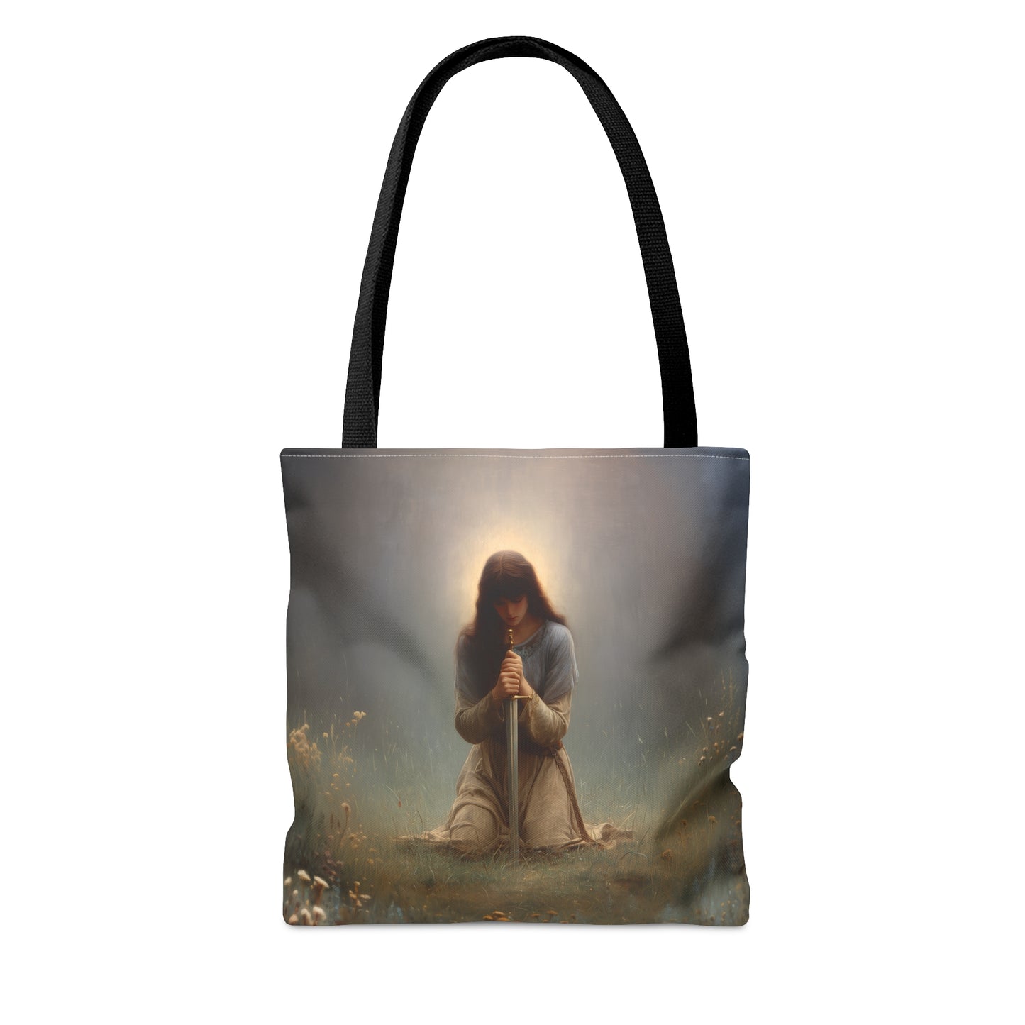 Saint Joan of Arc - Tote Bag - Large Medium Small Faith Art Bag - Bible Study Faith Purse - Double Sided