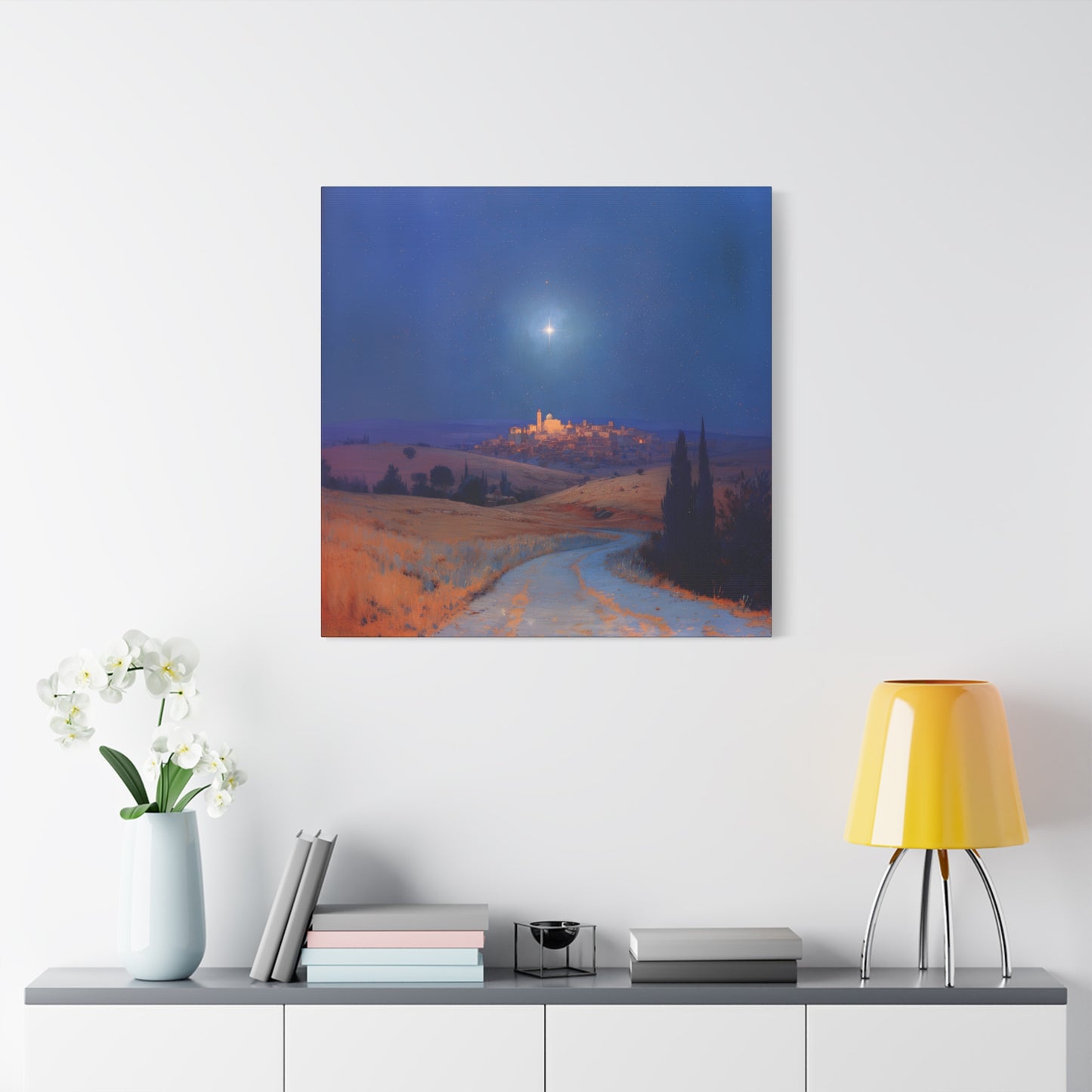 Bethlehem Wrapped in the Light of His Coming - Gallery Wrapped Canvas - Print - Religious Art for your Home - Catholic