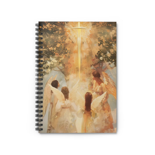 The Watchers of the First Dawn - Guardians of Eden - Sanctified Souls Art - Religious Based Notebook - Spiral Notebook