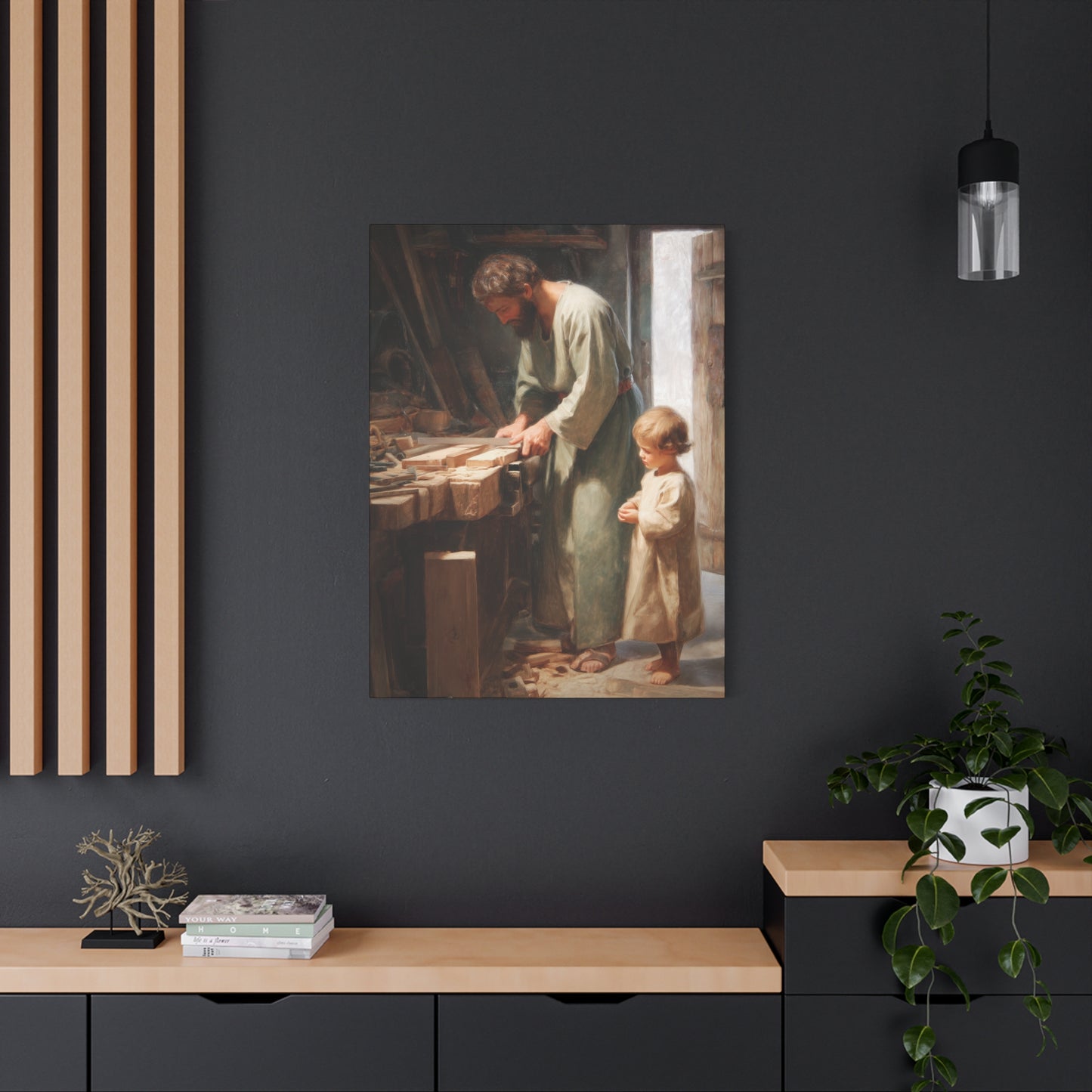 Saint Joseph the Worker - Museum Wrapped Canvas - Sanctified Souls Print - Religious Art for your Home
