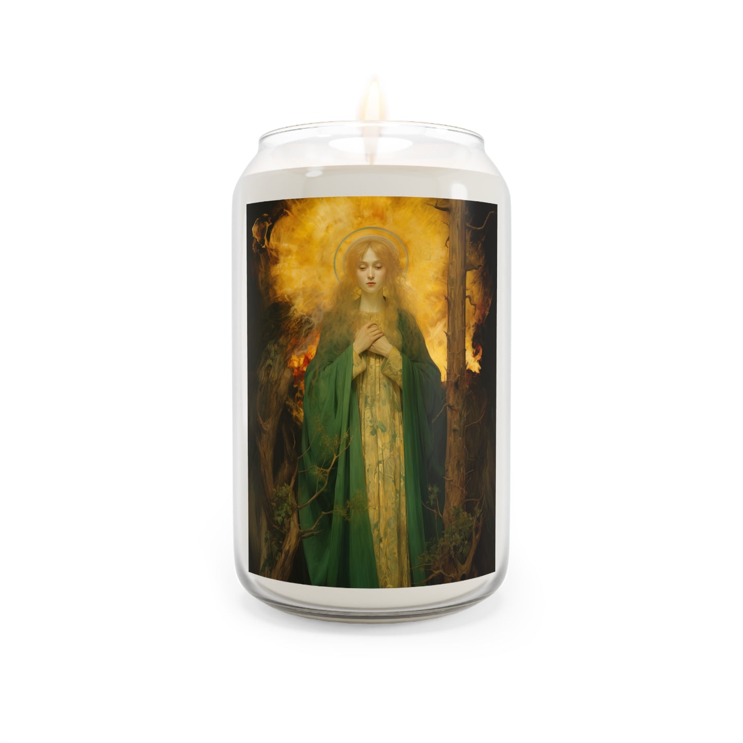 Saint Afra - Scented Prayer Candle, 13.75oz - Tall Size - Religious Prayer Candle - Catholic Art - Religious Gift