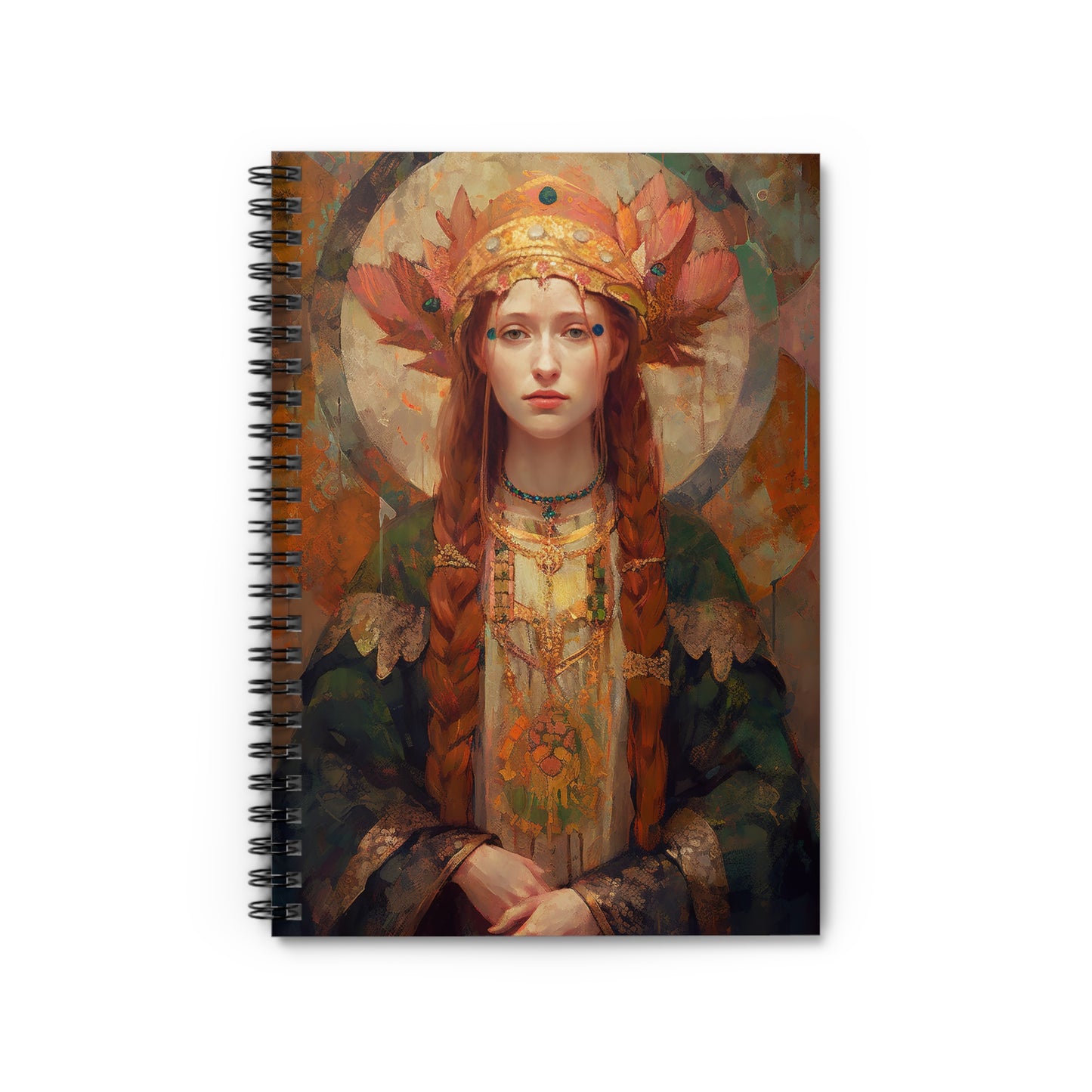 Saint Margaret of Scotland Journal - Sanctified Souls Art - Religious Based Notebook - Spiral Notebook - Ruled Line