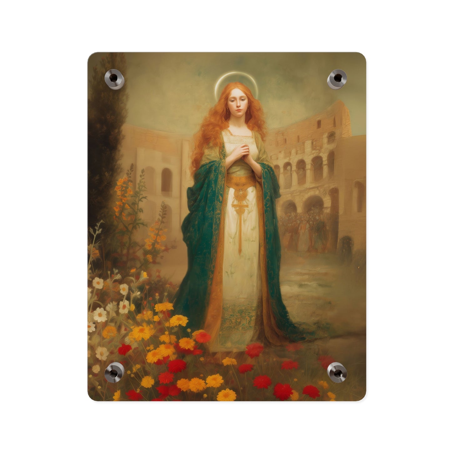 Saint Justina Wall Art Panel - Ready to Hang Acrylic Print - Catholic Saint Art - Patron Saint Print - Martyr Art