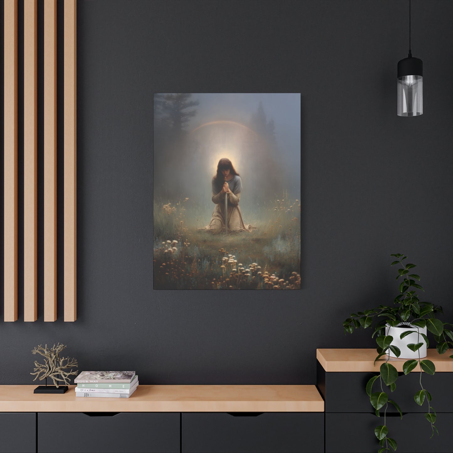 Saint Joan of Arc -  Museum Wrapped Canvas - Sanctified Souls Print - Religious Art for your Home - Catholic Patron Saint Art