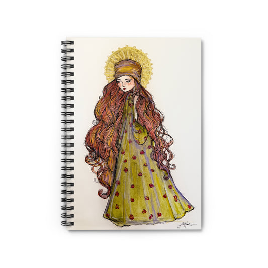 Saint Mary Magdalene Catholic Spiral Notebook | Christian Prayer Journal | Hand-Drawn Sacred Art Notebook | Religious Journal