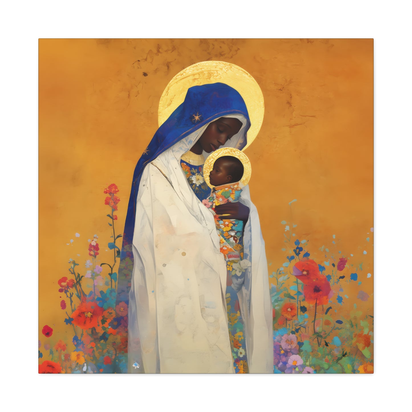 The Divine Embrace- Our Lady of Kibeho's Love - Museum Wrapped Canvas - Print - Religious Art for your Home - Christian print - Religious