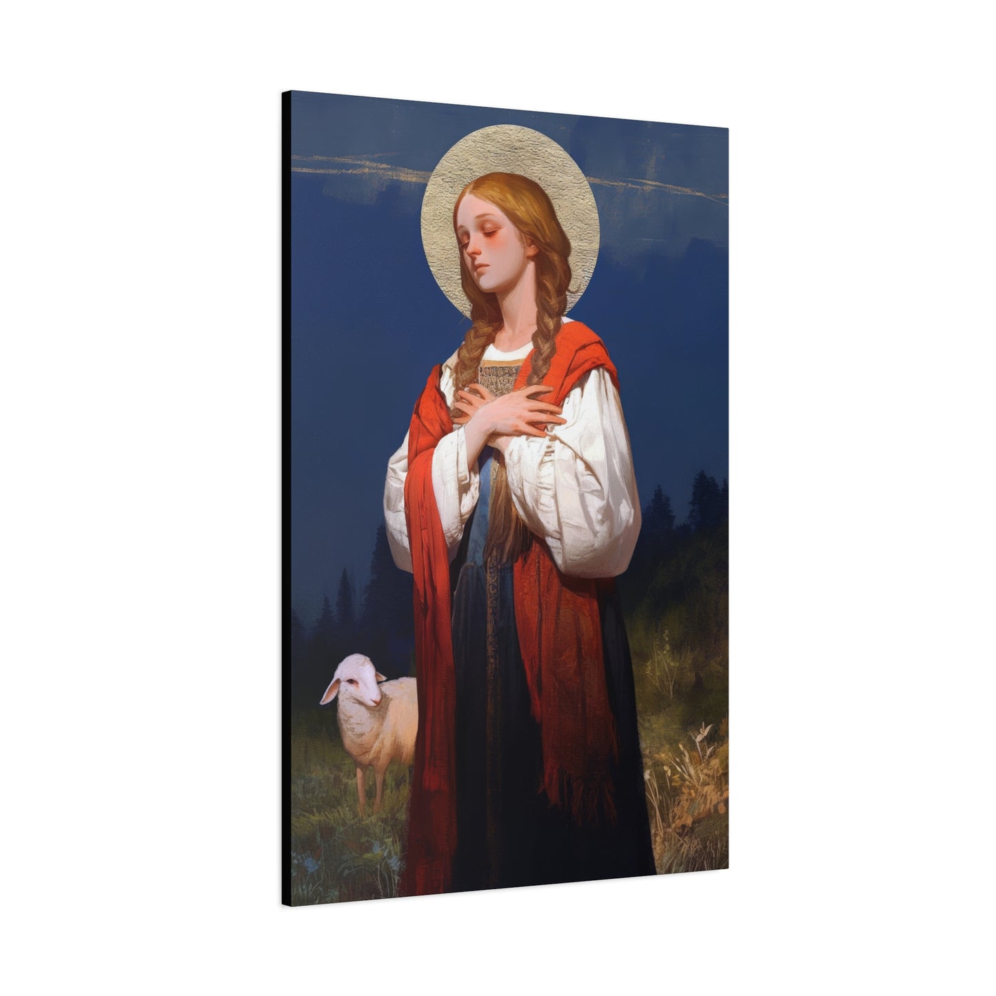 Saint Genevieve - Gallery Wrapped Canvas - Print - Religious Art for your Home - Catholic Art