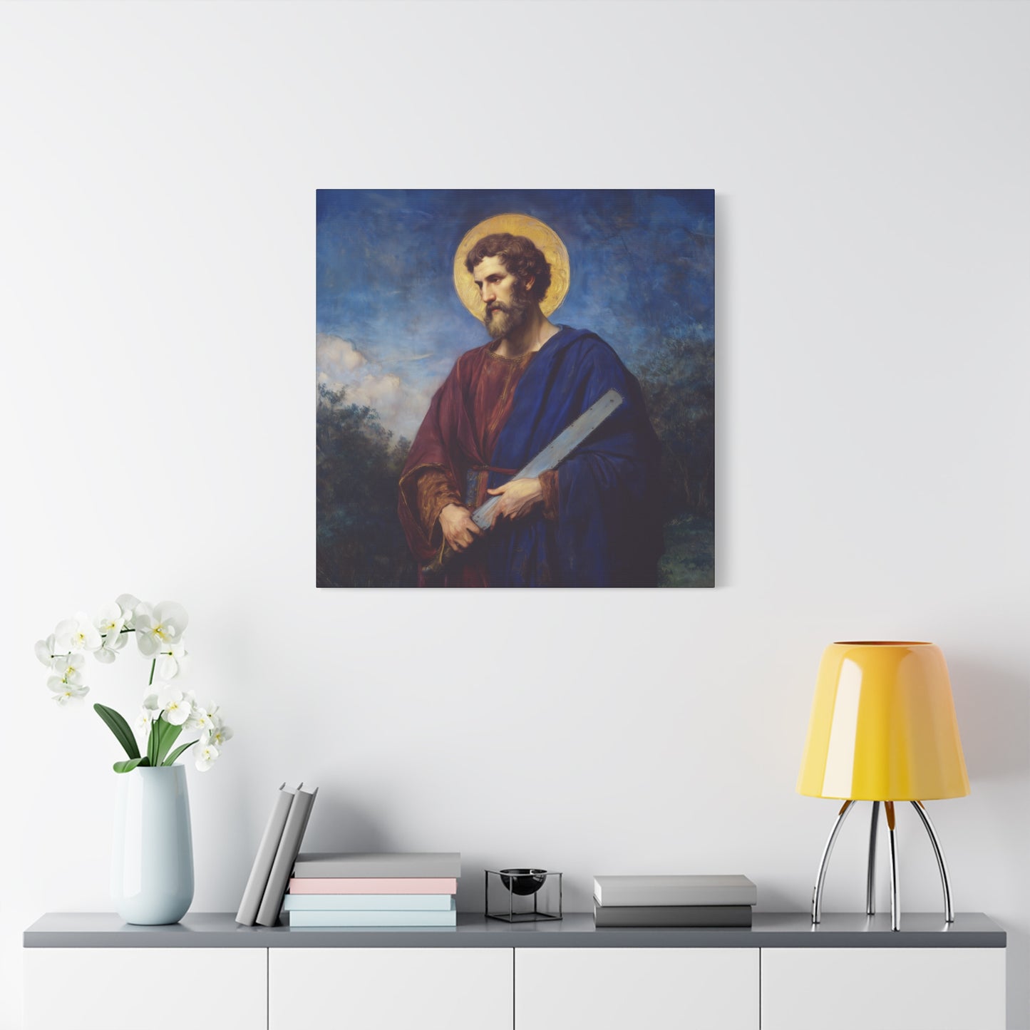 Saint Simon the Apostle  - Gallery Wrapped Canvas - Print - Religious Art for your Home - Catholic Art