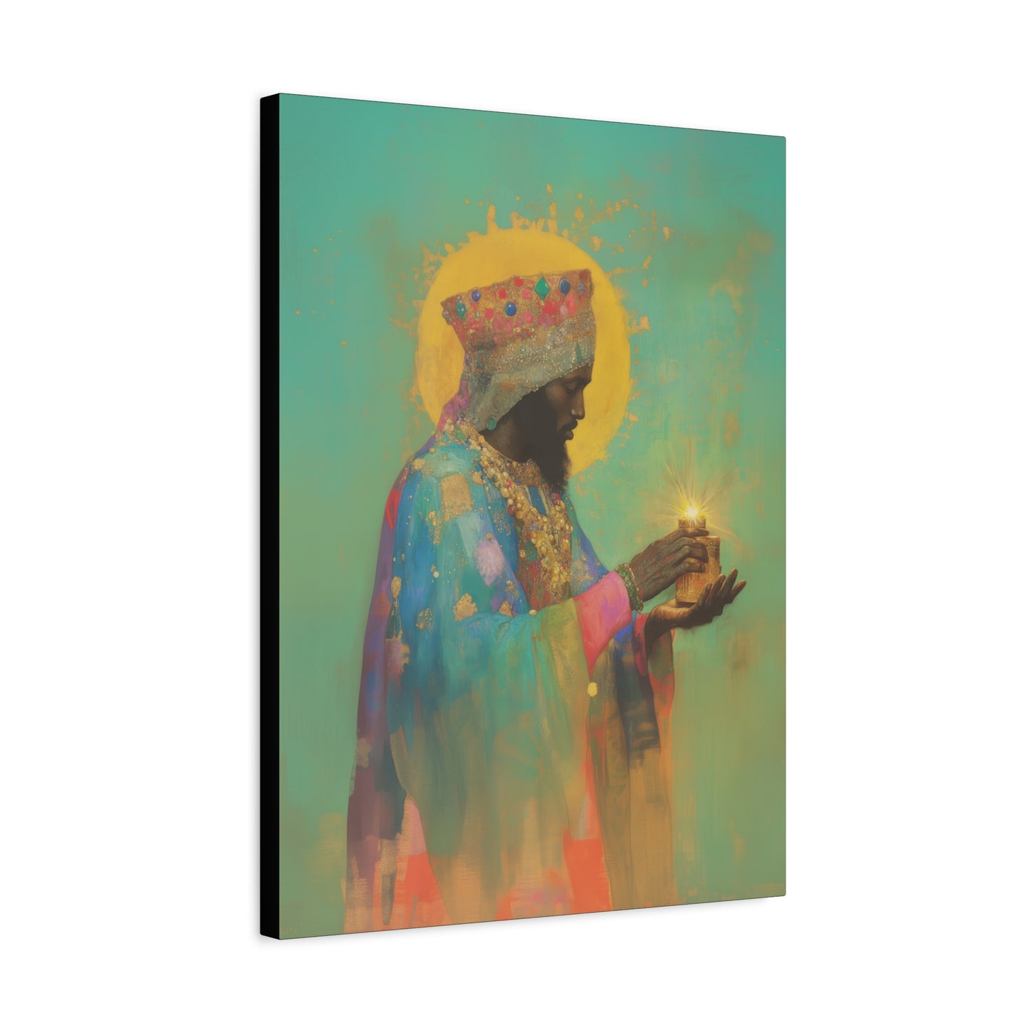 Balthazar and the Gift of Foretold Sorrow - 3 Wise Men - Gallery Wrapped Canvas - Print - Religious Art for your Home - Catholic