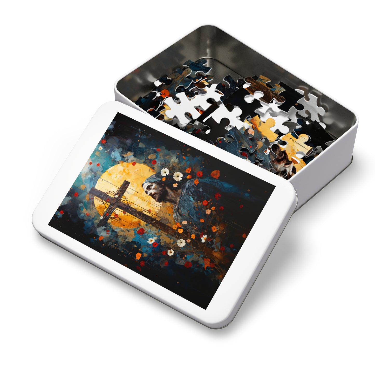The Cross of Salvation - Puzzle and Keepsake Tin - Religious Jigsaw Puzzle (30, 110, 252, 500,1000-Piece) - Religious Puzzle