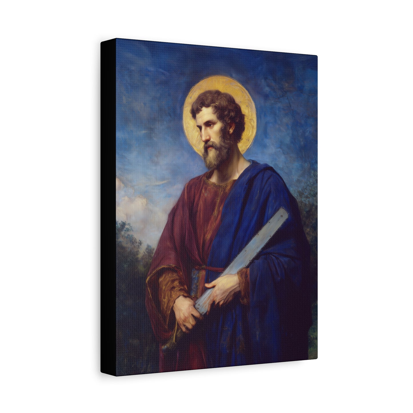 Saint Simon the Apostle  - Gallery Wrapped Canvas - Print - Religious Art for your Home - Catholic Art