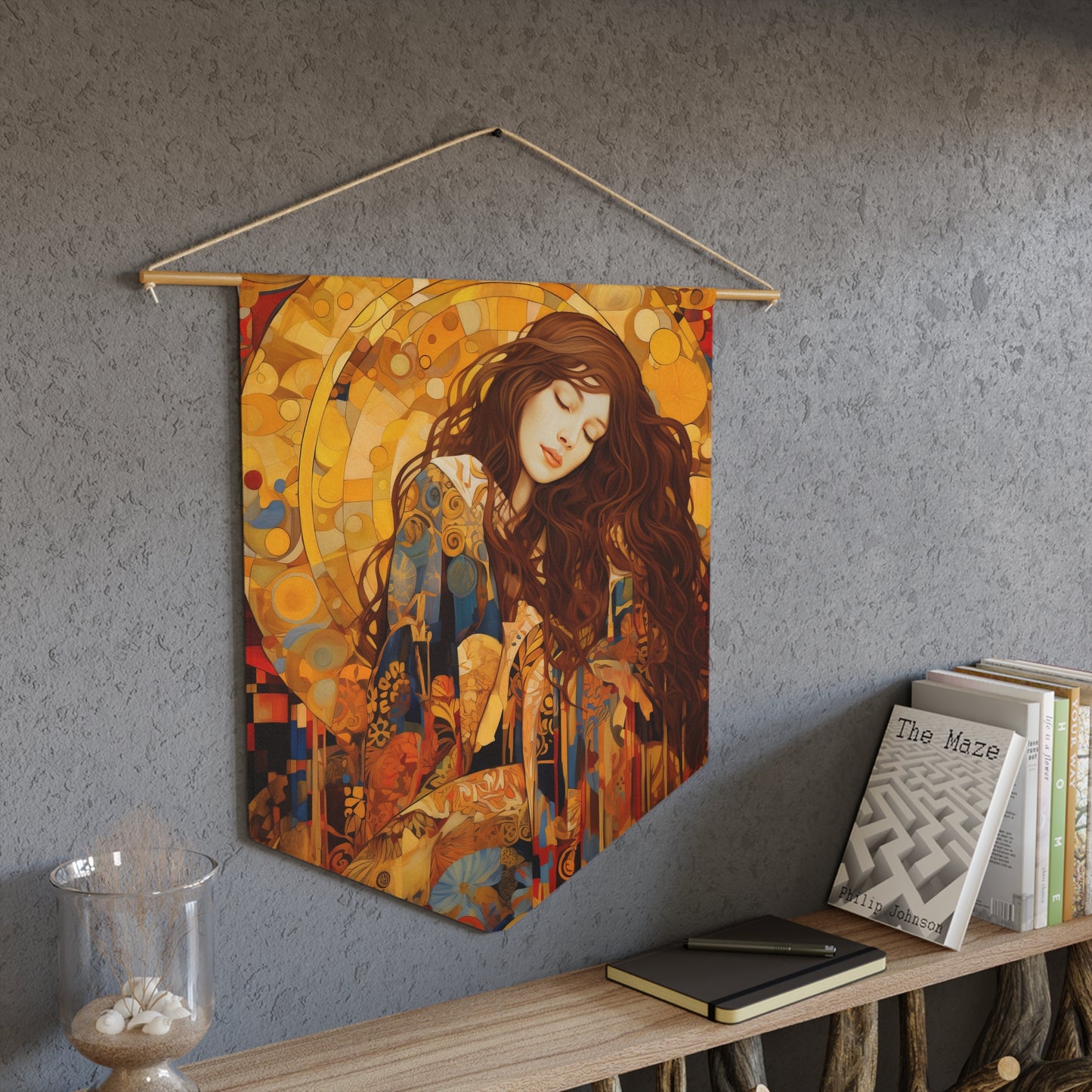 Embodied Grace Wall Banner / Wall Hanging / Mary Magdalene's Resilience - Religious Art - Prayer room - Catholic Art - 18" x 21"
