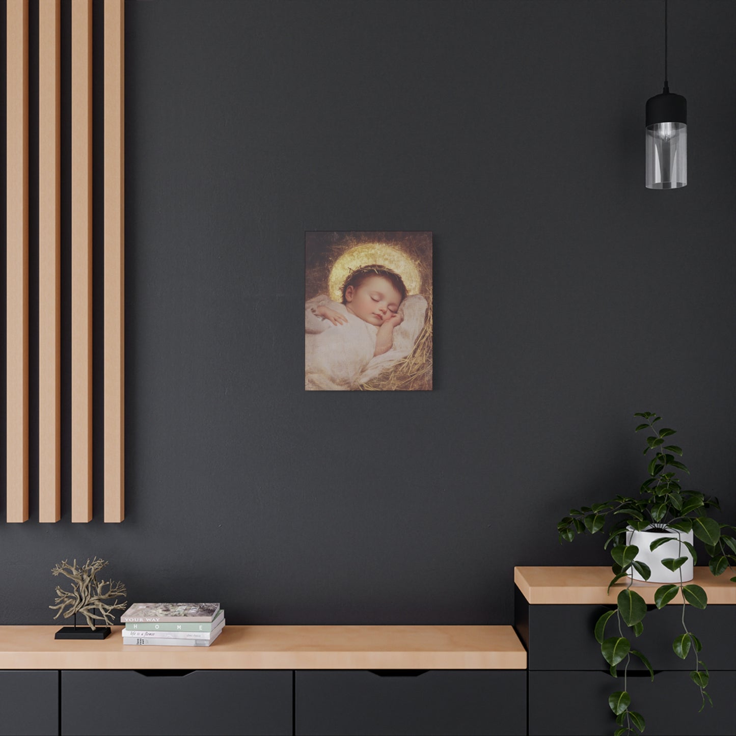 The Christ Child Born Into the Quiet of the World - Gallery Wrapped Canvas - Print - Religious Art for your Home - Catholic Art Print