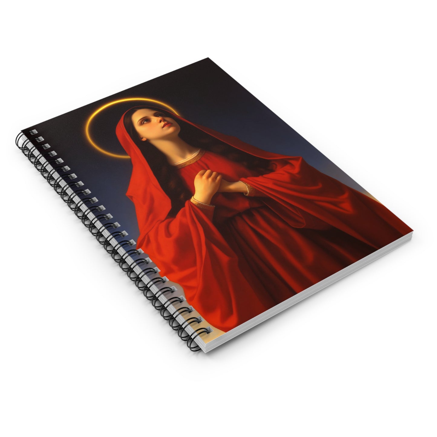 Mary the Blessed Virgin Journal - Sanctified Souls Art - Religious Based Notebook - Spiral Notebook - Ruled Line