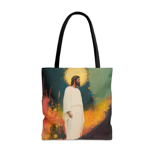 Christus Resurrexit (Christ Is Risen) Tote Bag - Large Medium Small Faith Art Bag - Catholic Faith Purse - Double Sided