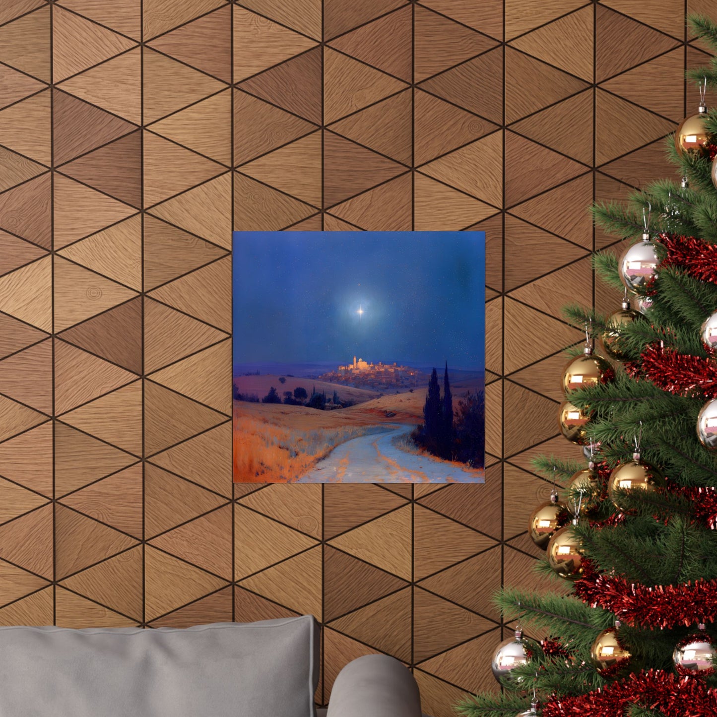 Bethlehem Wrapped in the Light of His Coming - Sanctified Souls Print - Multiple Sizes - Premium Matte Vertical Posters