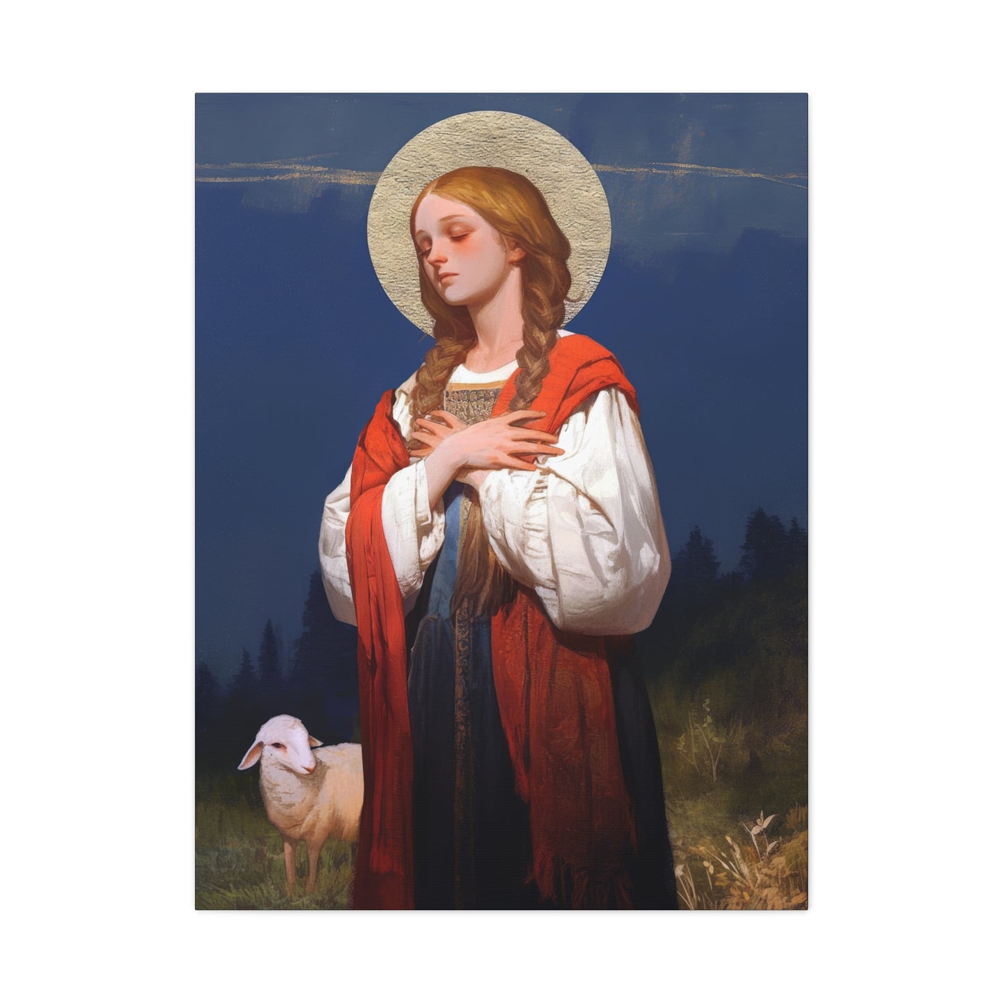 Saint Genevieve - Gallery Wrapped Canvas - Print - Religious Art for your Home - Catholic Art