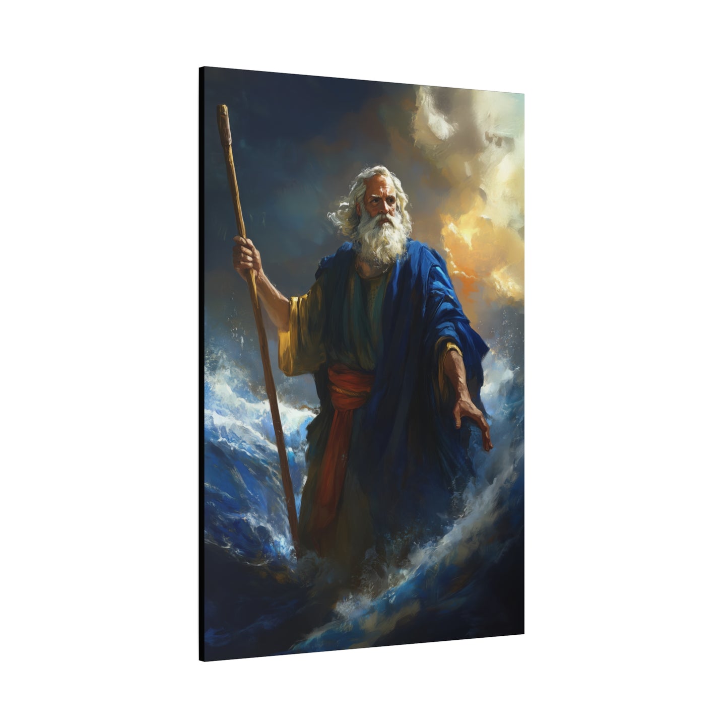 Moses Before the Trembling Sea - Gallery Wrapped Canvas - Print - Religious Art for your Home - Catholic Art