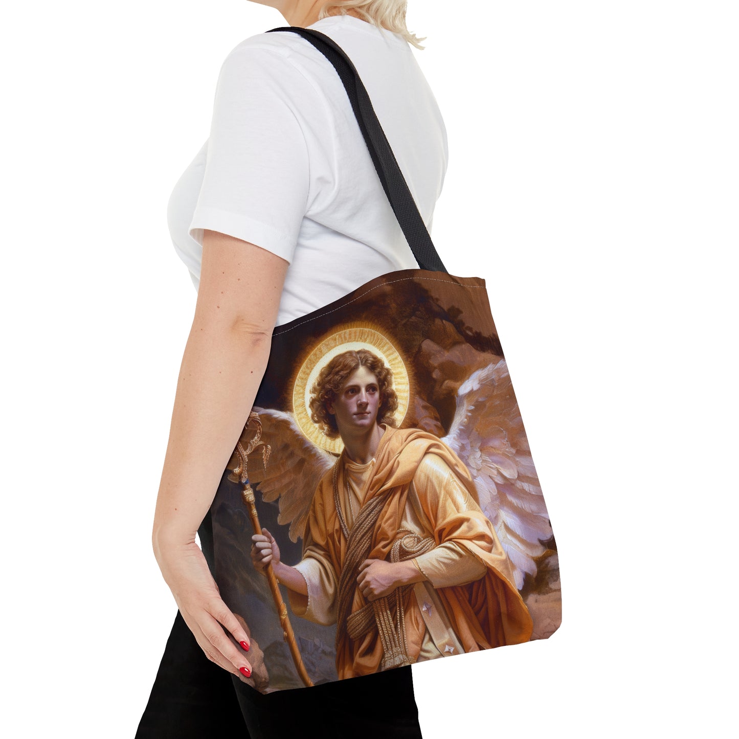 Saint Raphael the Archangel - Tote Bag - Large Medium Small Faith Art Bag - Catholic Faith Purse