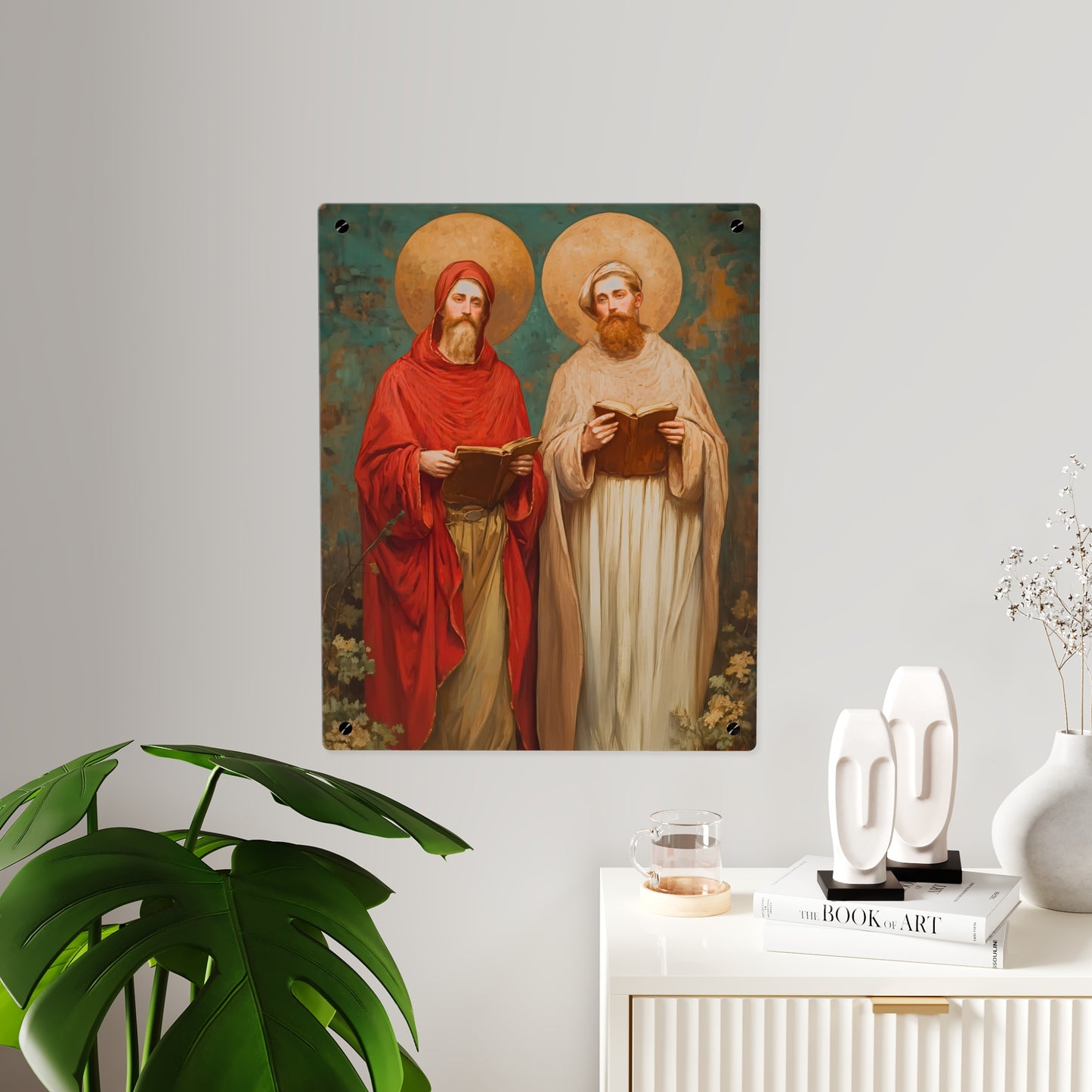 Saints Cosmas and Damian Wall Art Panel - Ready to Hang Acrylic Print - Catholic Saint Art - Patron Saint Print - Martyr Art