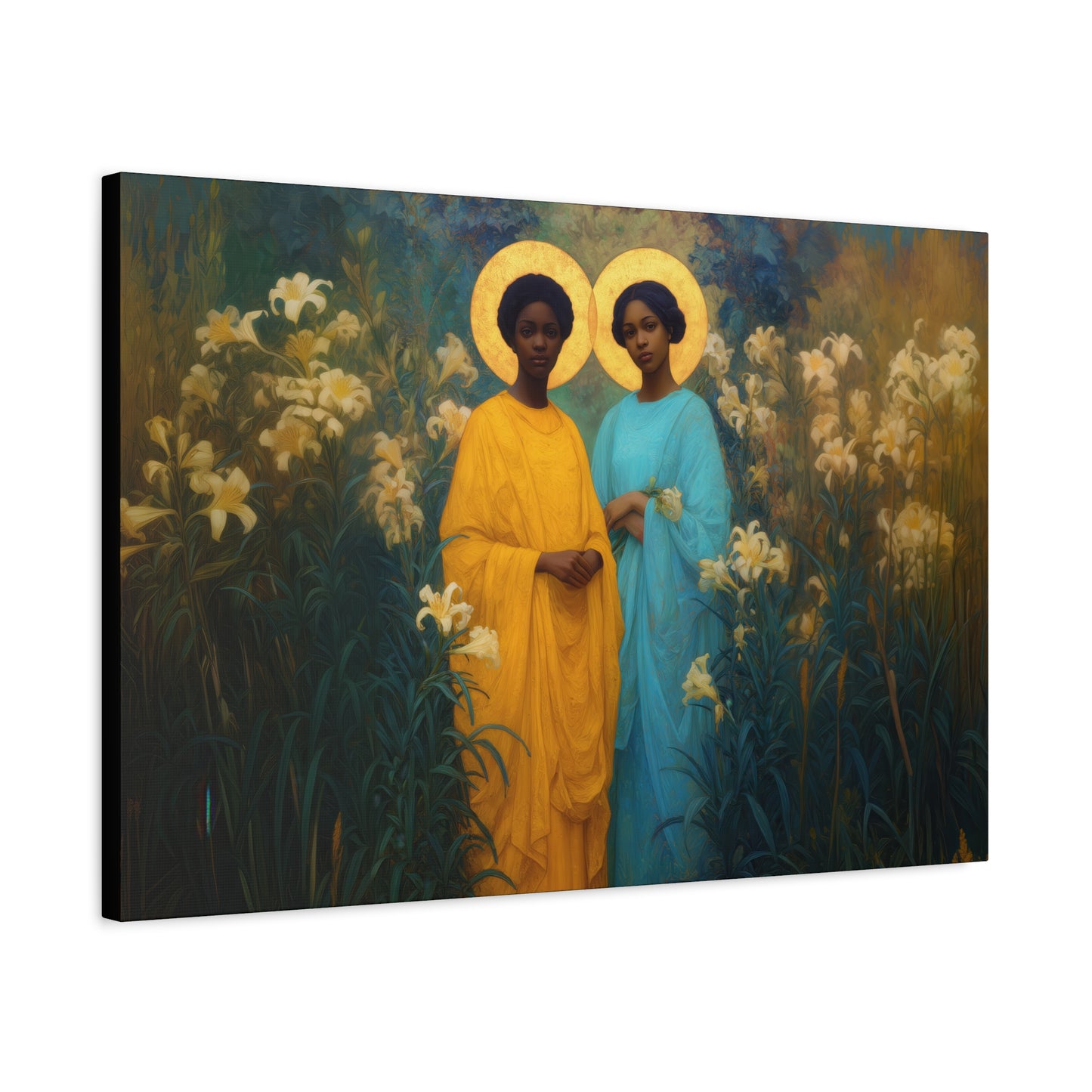 Saint Perpetua and Saint Felicity -  Museum Wrapped Canvas - Sanctified Souls Print - Religious Art for your Home - Catholic Saint Art