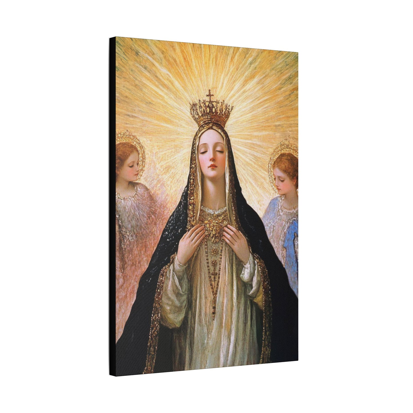 Divine Majesty: The Crowning of the Queen of Heaven - Gallery Wrapped Canvas - Print - Religious Art for your Home - Christian print